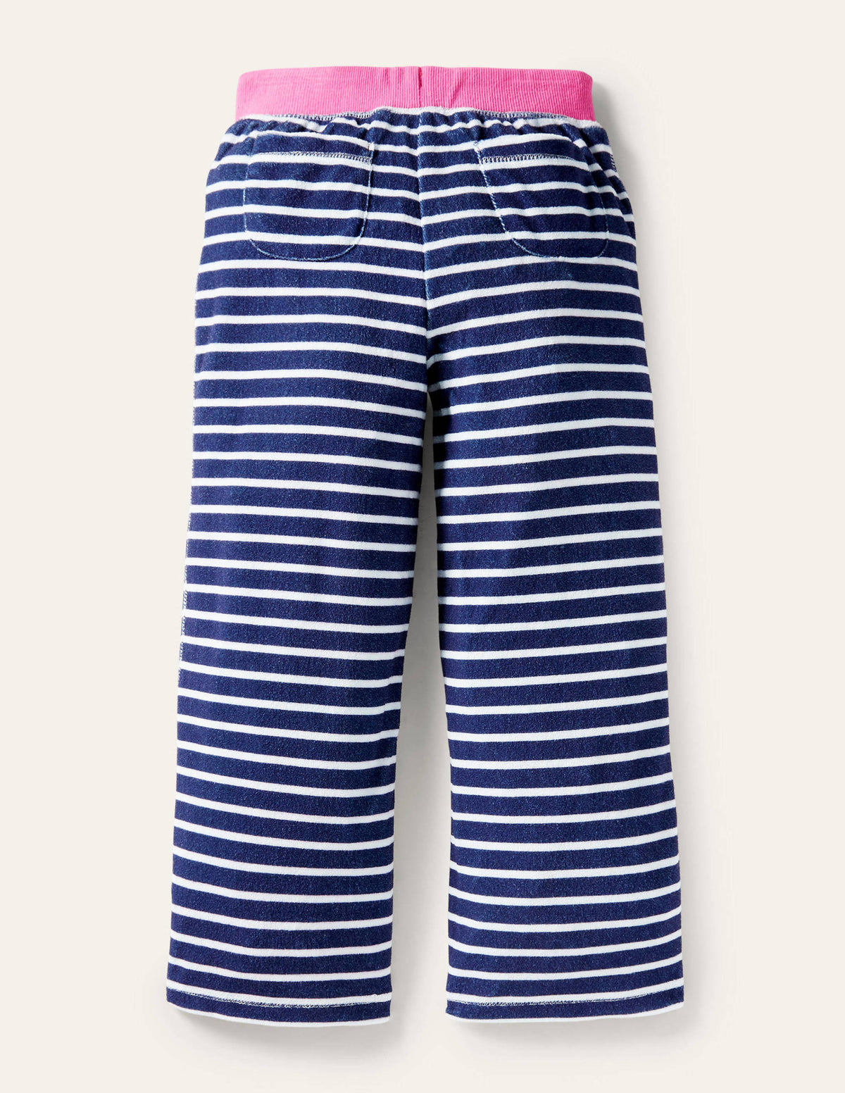 Towelling Trousers-College Navy/Ivory-2
