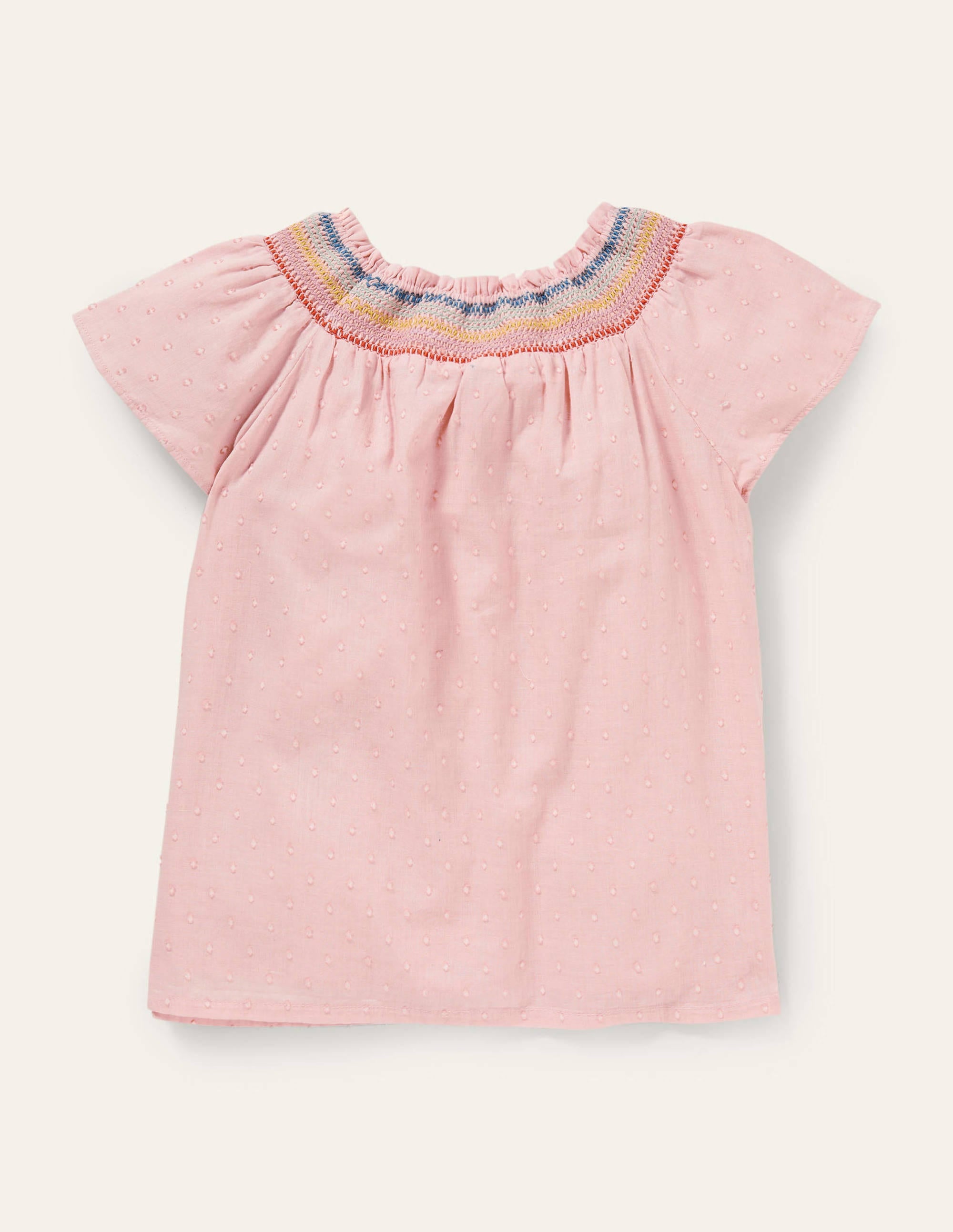 Smock Yoke Woven Top-Provence Dusty Pink - Image 2