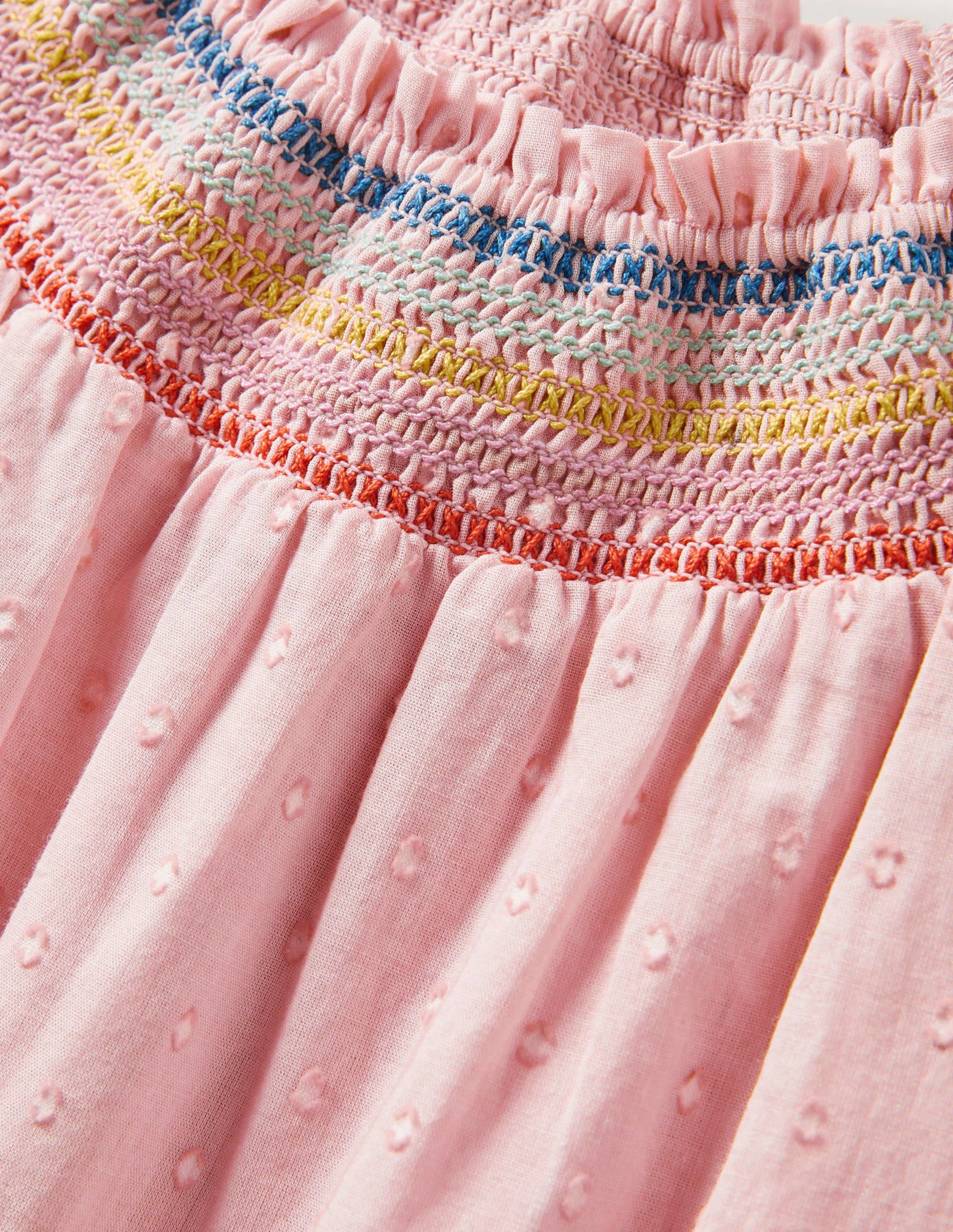 Smock Yoke Woven Top-Provence Dusty Pink-3