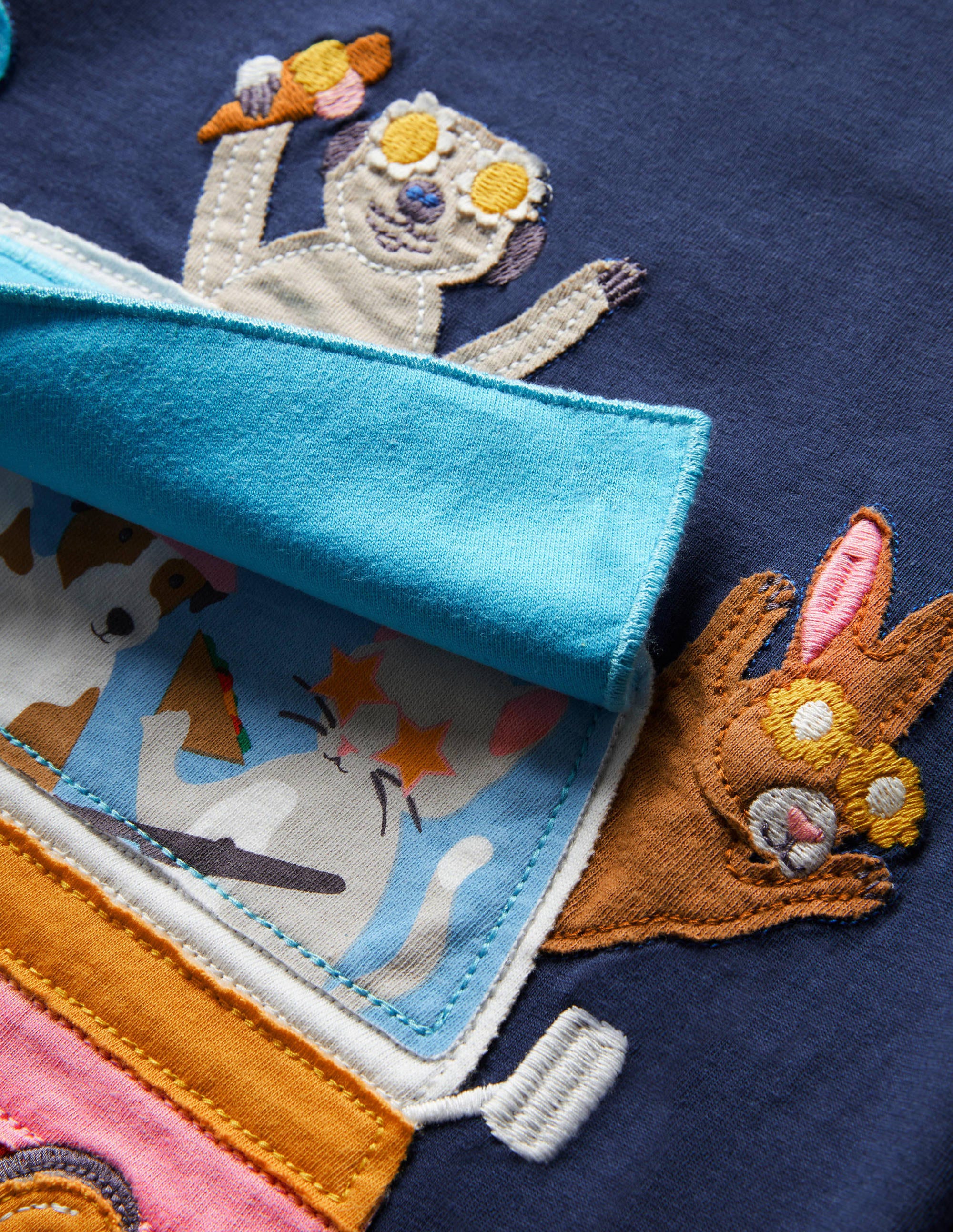 Lift-the-flap T-shirt-Starboard Blue Campervan - Image 3