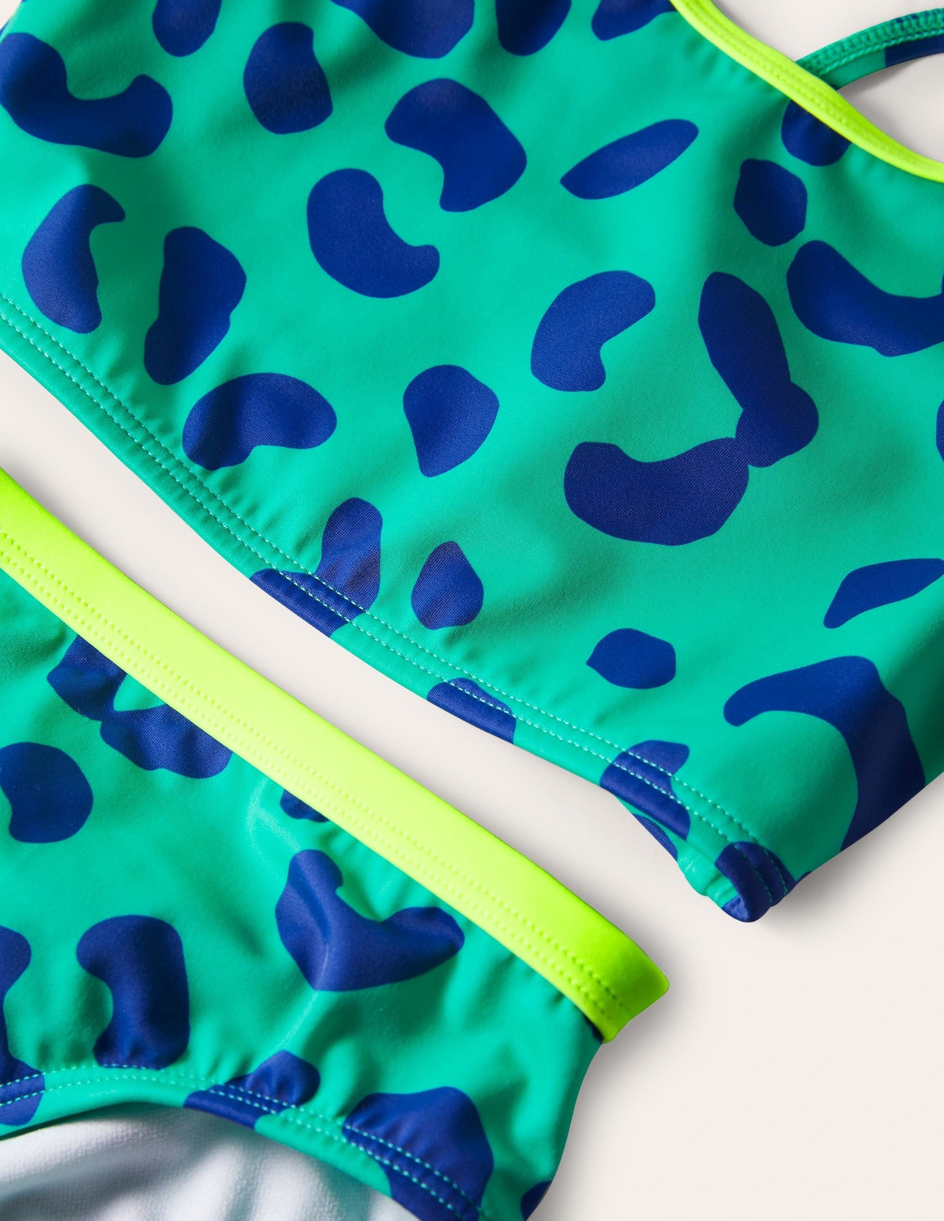 Racerback Bikini Set-Tropical Green/Blue Leopard-3