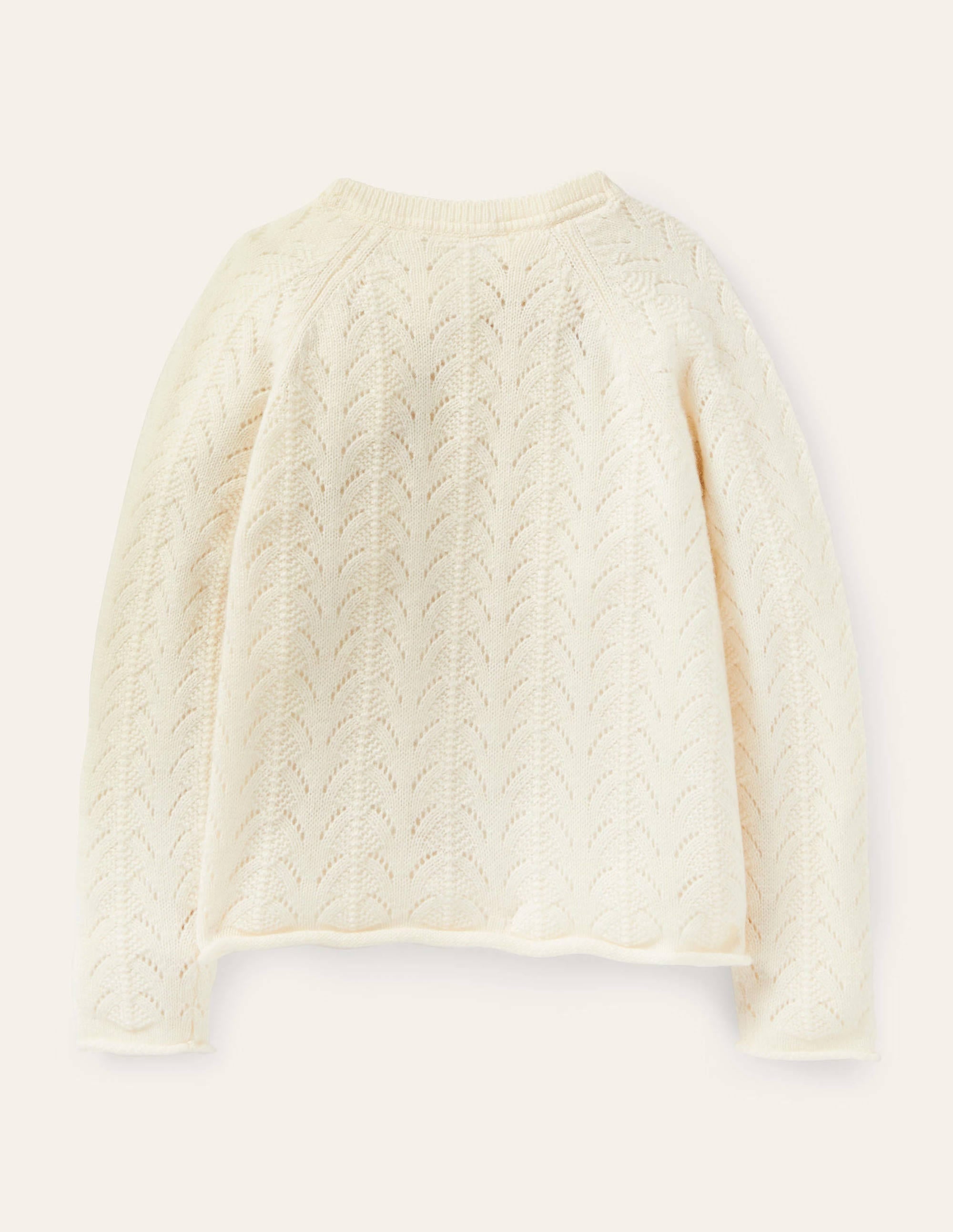 Cashmere Cardigan-Ecru Mélange - Image 2