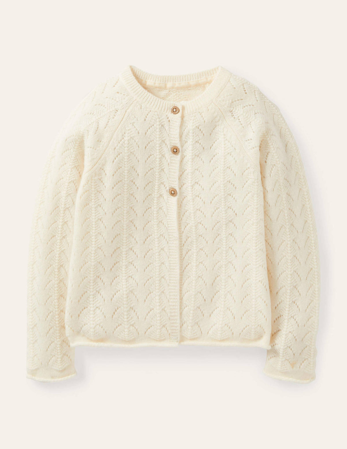 Cashmere Cardigan-Ecru Mélange-1