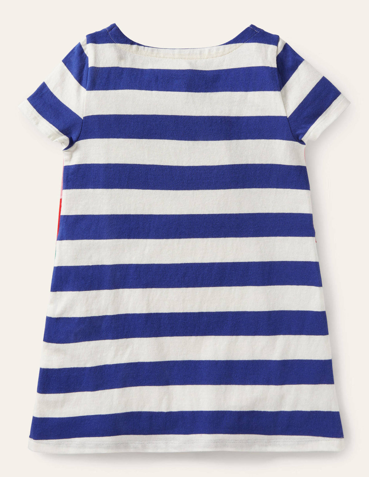Short Sleeve Appliqué Tunic-Blue Wave/Ivory Seahorse-2