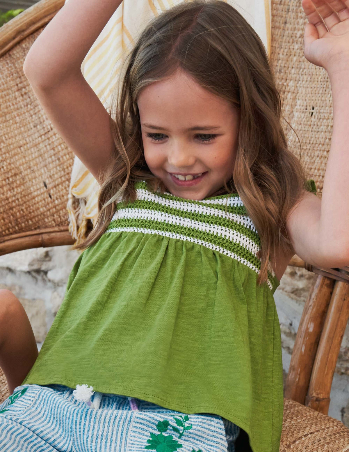 Crochet Vest-Green pepper-5