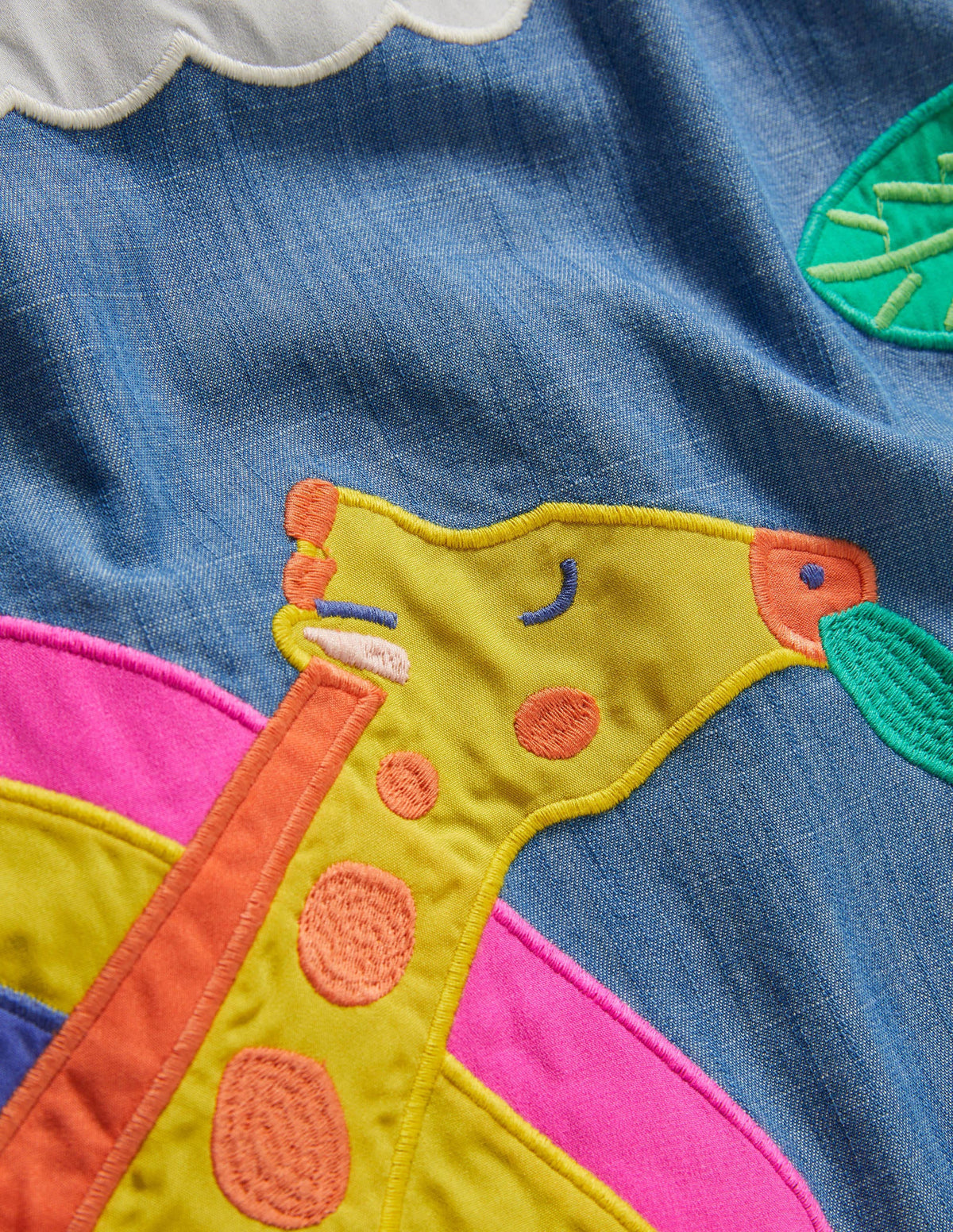 Chambray Giraffe Dress-Chambray Giraffes - Image 3