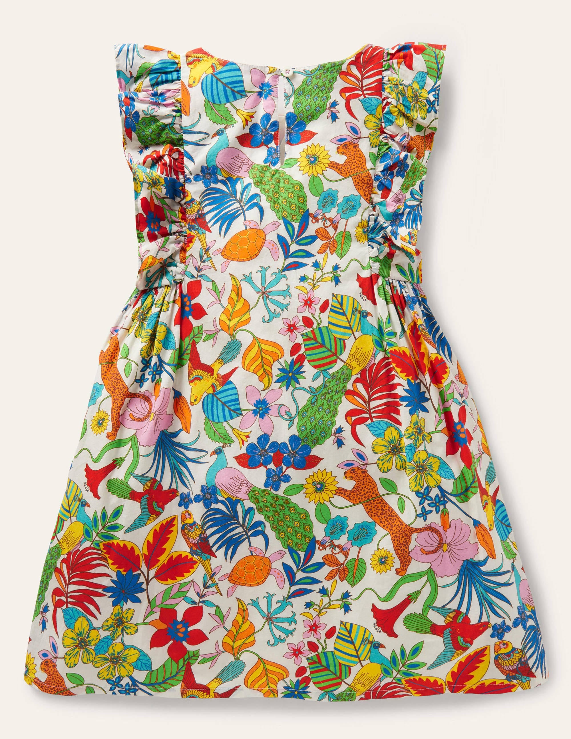 Frill Sleeve Printed Dress-Mini Me Multi Jungle - Image 2