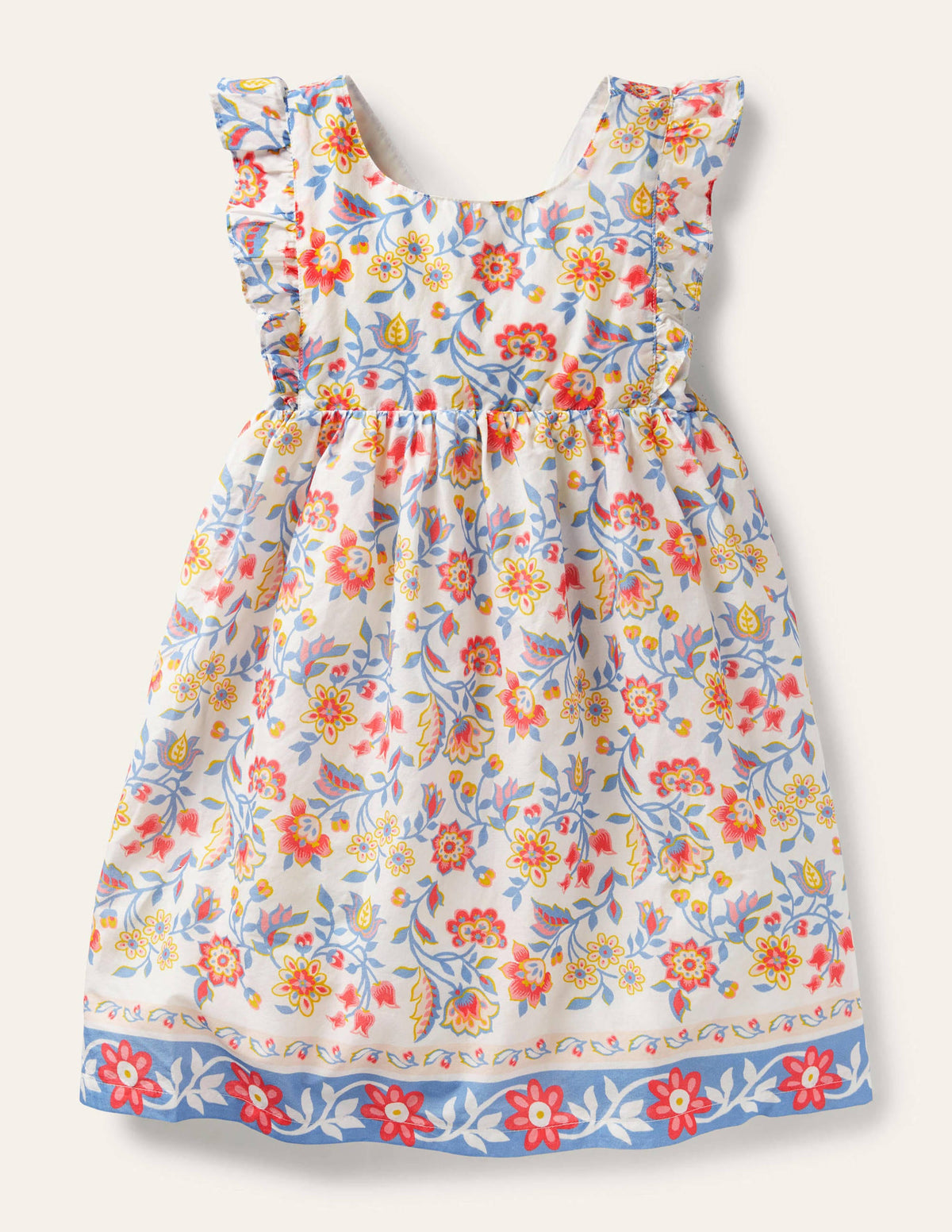 Bow Back Dress-Ivory Paisley-1
