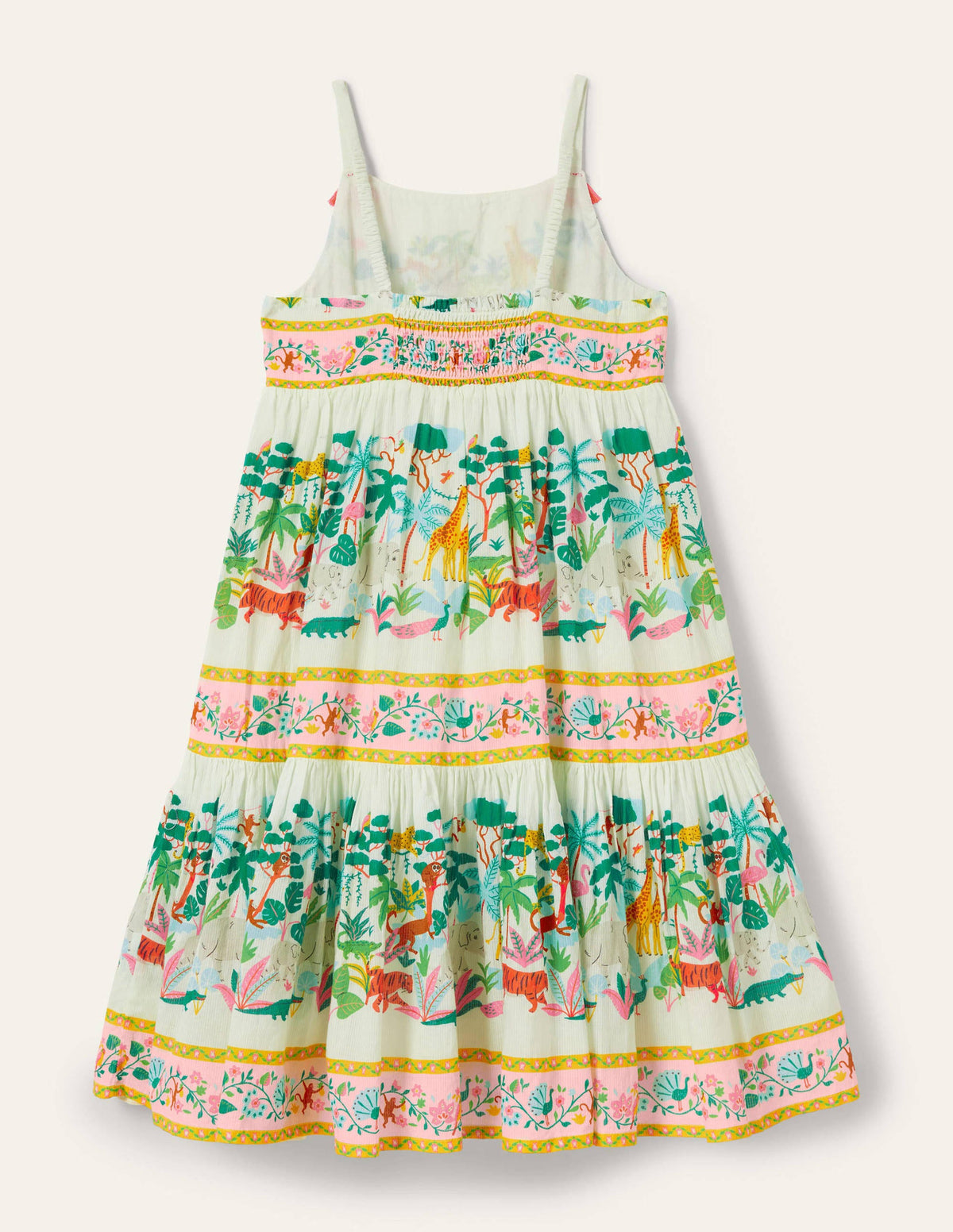 Tiered Printed Sun Dress-Ivory Jungle - Image 2
