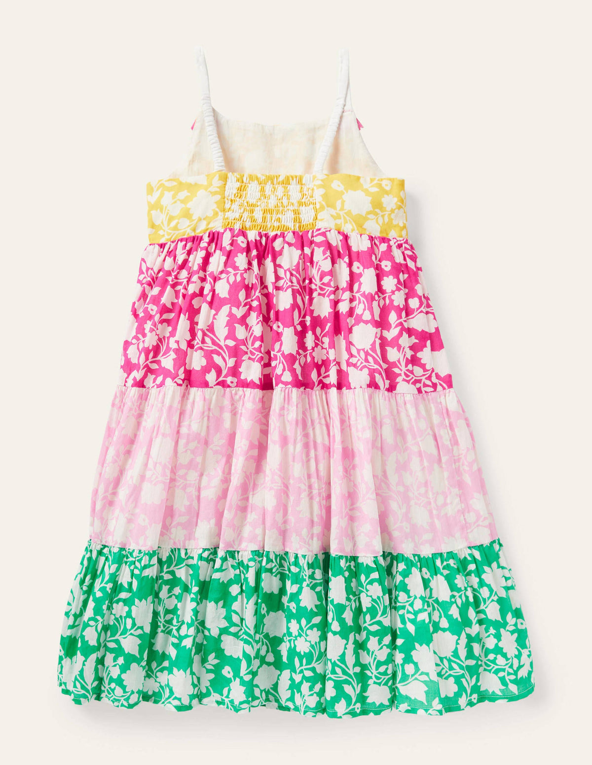 Tiered Printed Sun Dress-Multi Hotchpotch-2