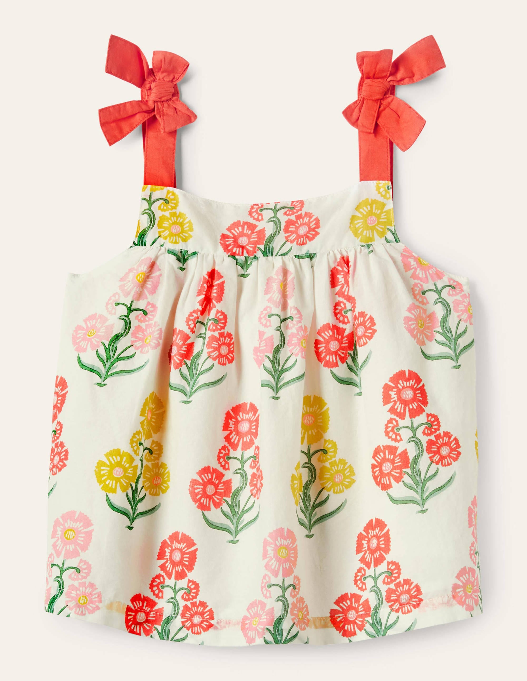 Tie Shoulder Printed Top-Molly Mahon Floral - Image 1