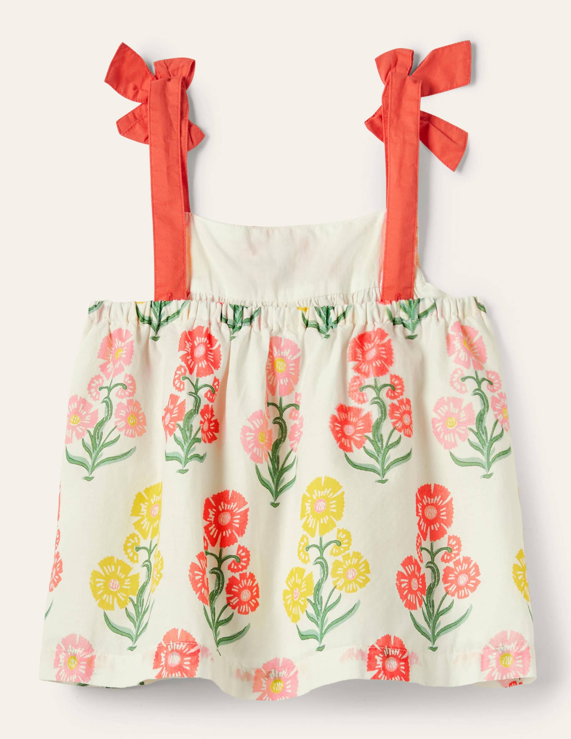 Tie Shoulder Printed Top-Molly Mahon Floral - Image 2