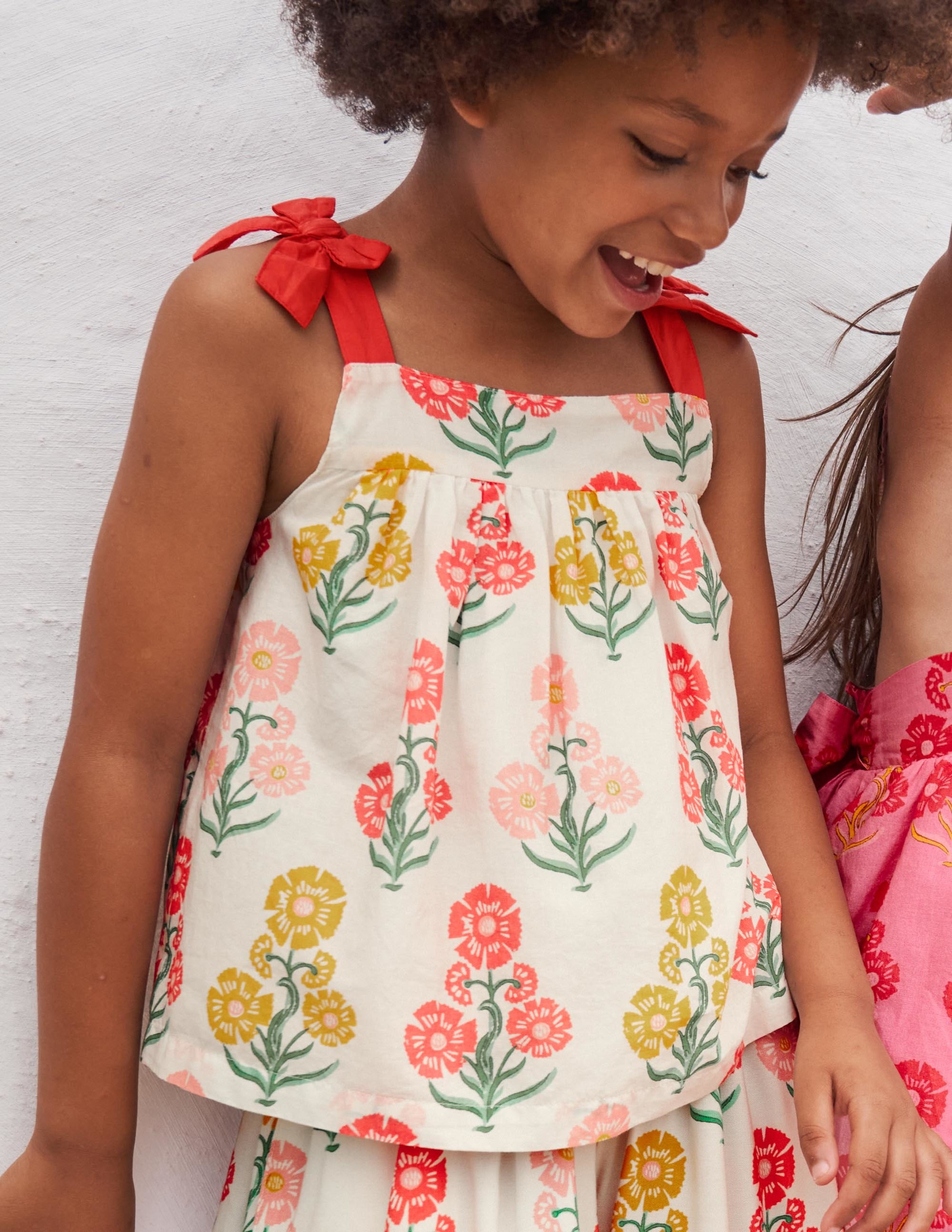 Tie Shoulder Printed Top-Molly Mahon Floral - Image 8