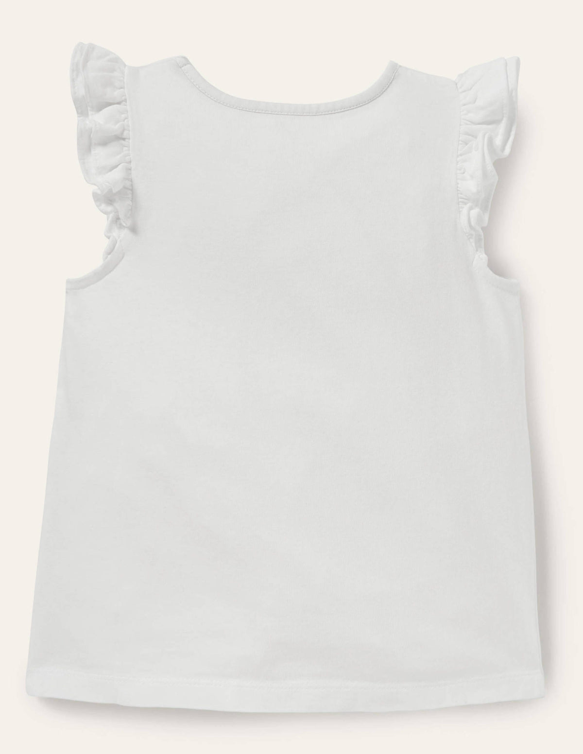 Ruffle Interest logo T-shirt-Ivory Floral Parrot - Image 2