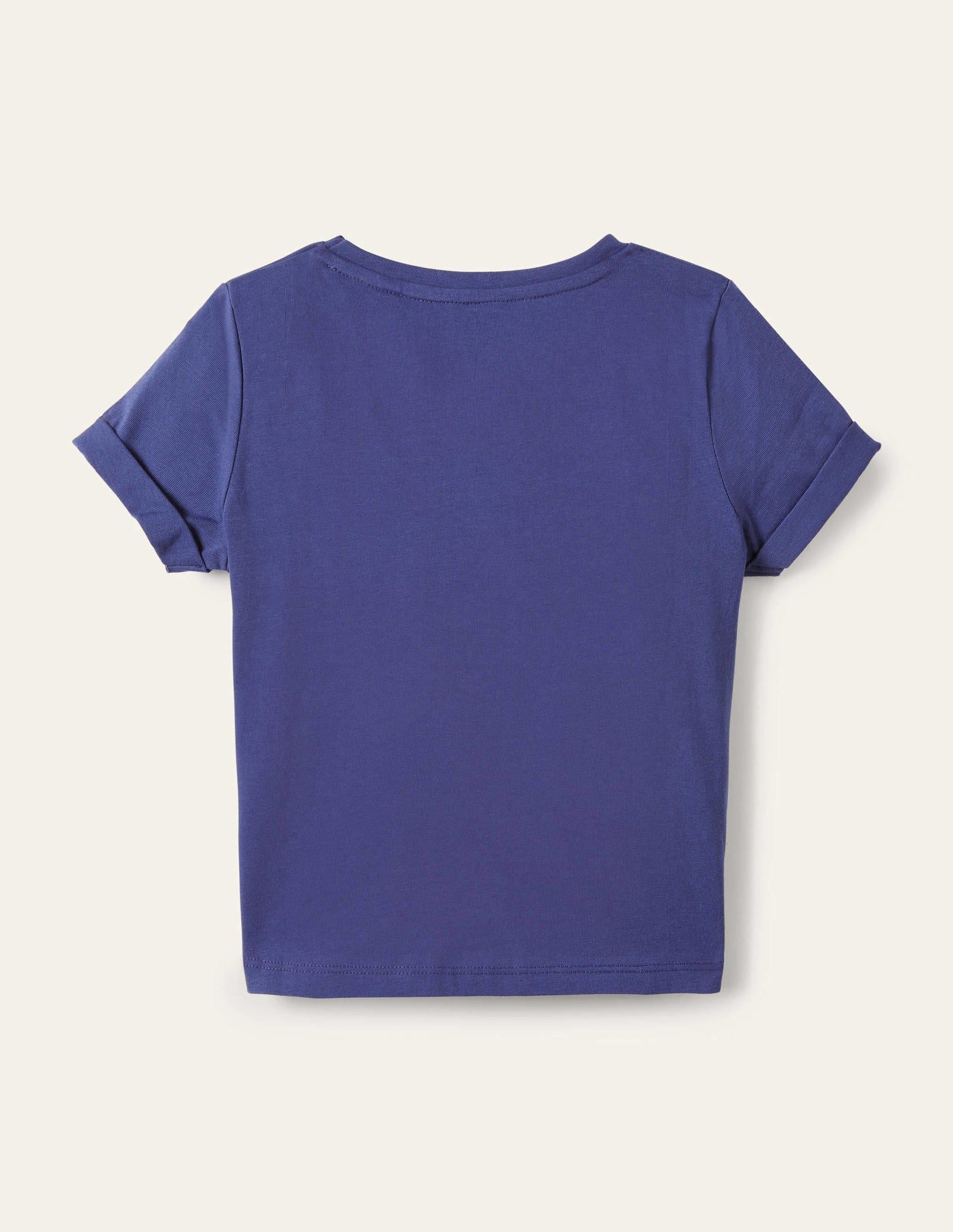 Navy Strawberry Detail Graphic T-shirt-Starboard Blue Strawberry-2