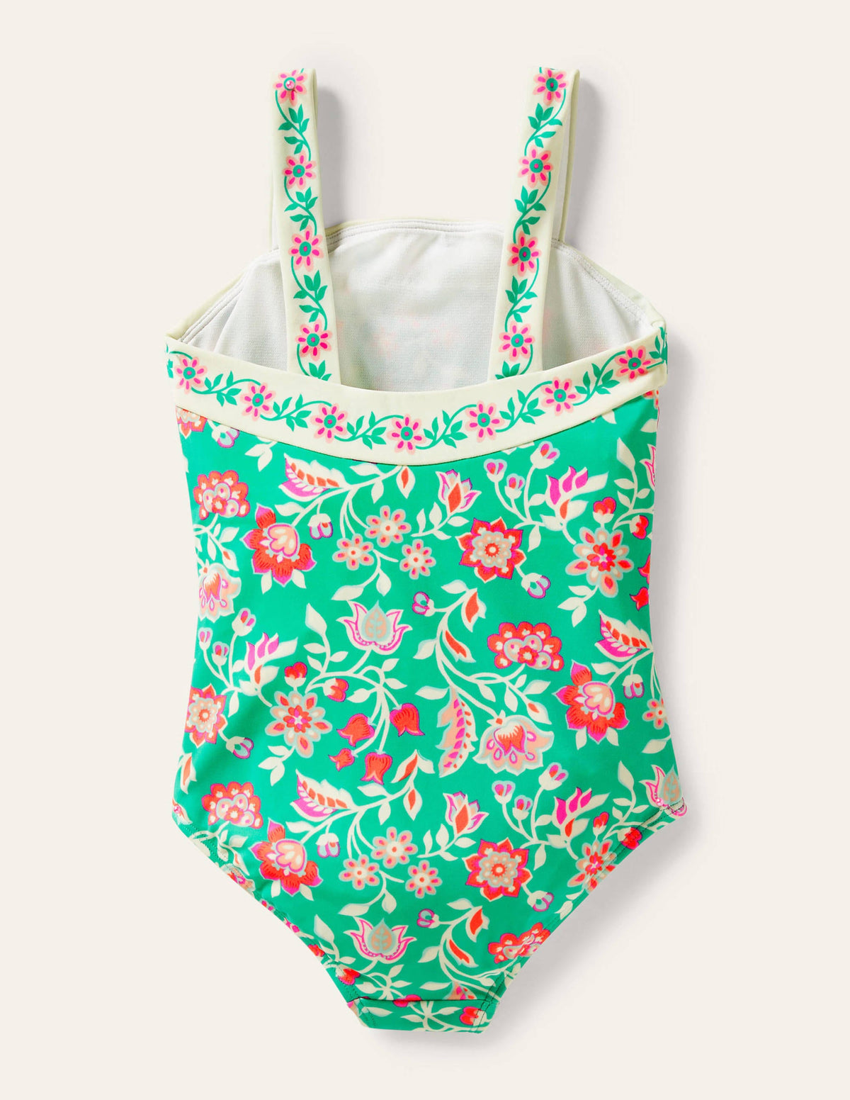 Border Print Swimsuit-Tropical Green Paisley - Image 2