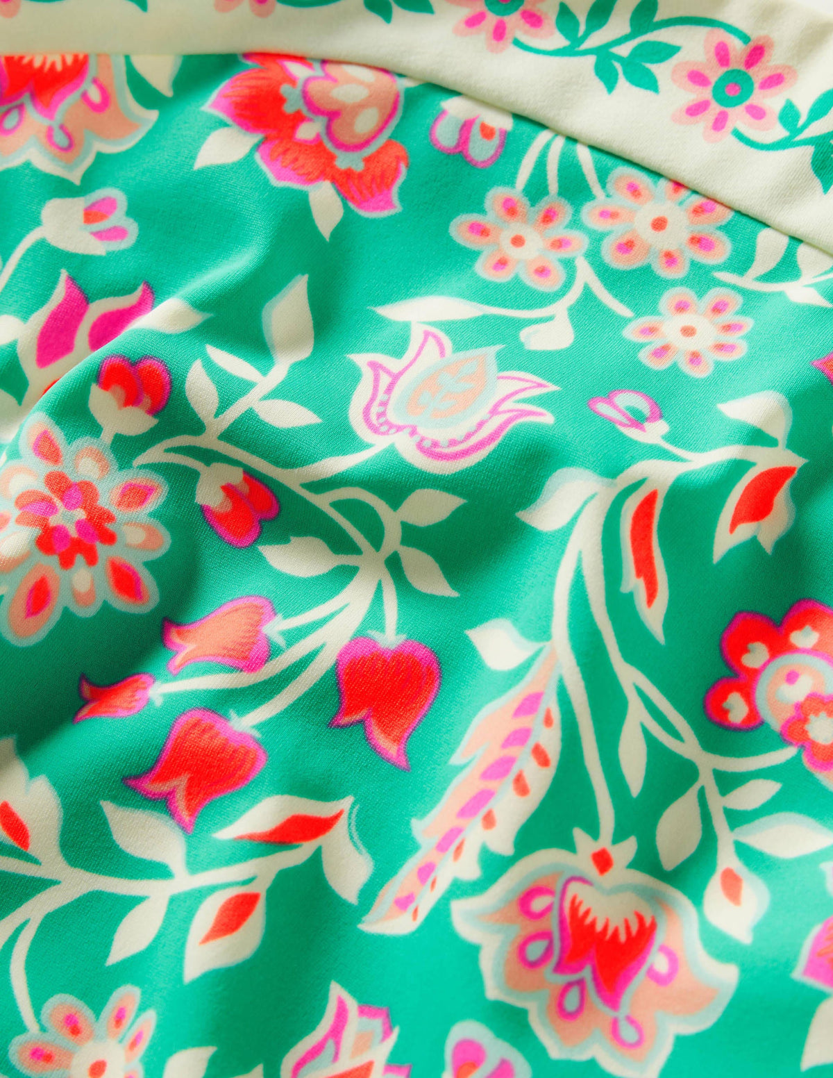 Border Print Swimsuit-Tropical Green Paisley - Image 3