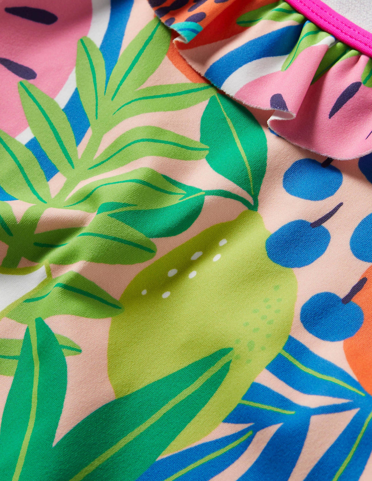 Frilly Tankini Set-Multi Tropical Fruit - Image 3