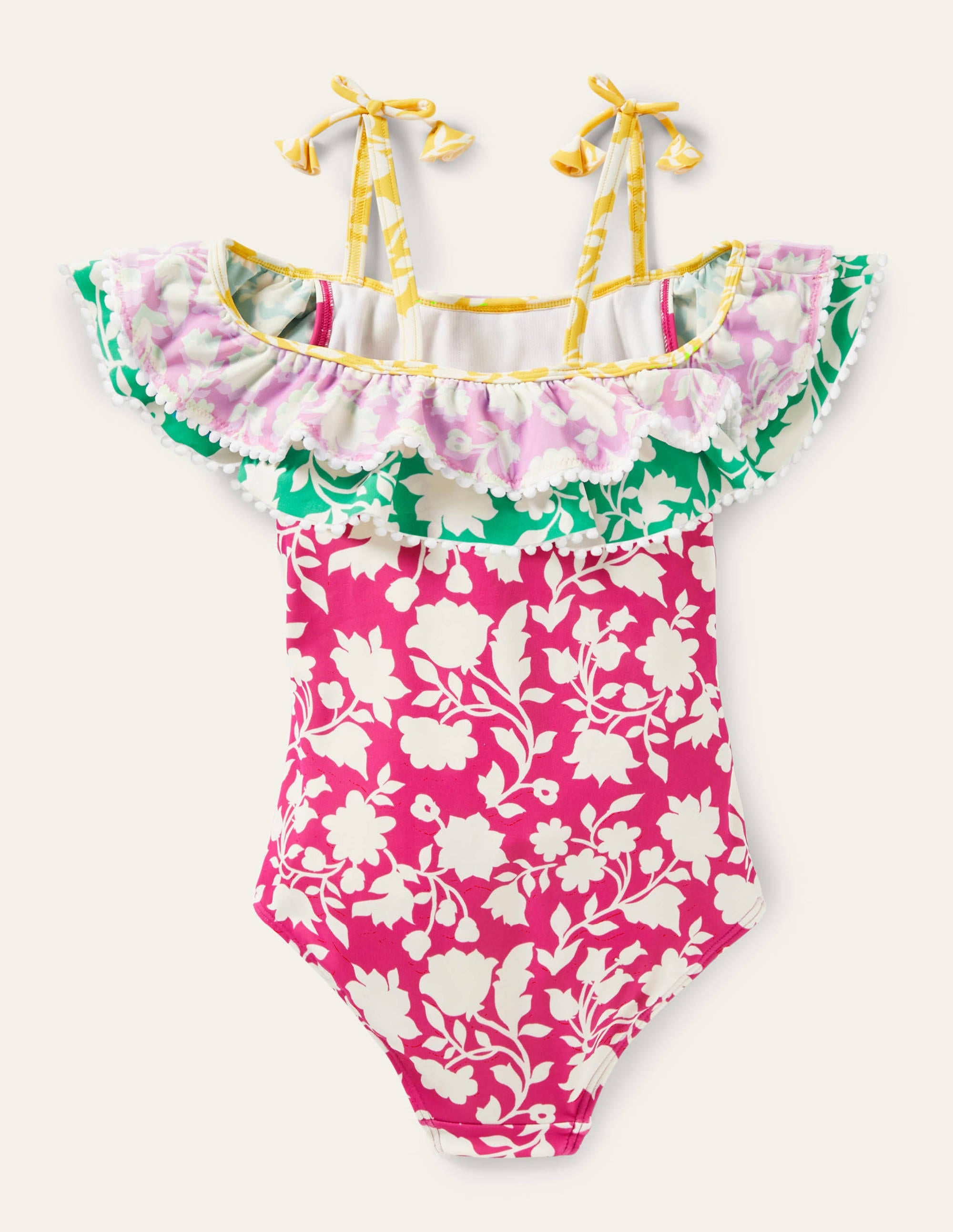 Hotchpotch Frilly Swimsuit-Very Berry Purple Paisley - Image 2