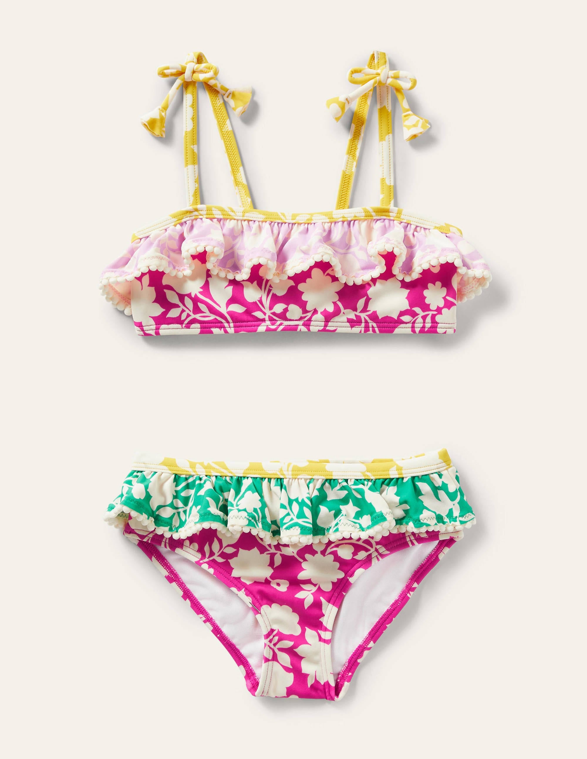Hotchpotch Frilly Bikini-Very Berry Purple Paisley - Image 1