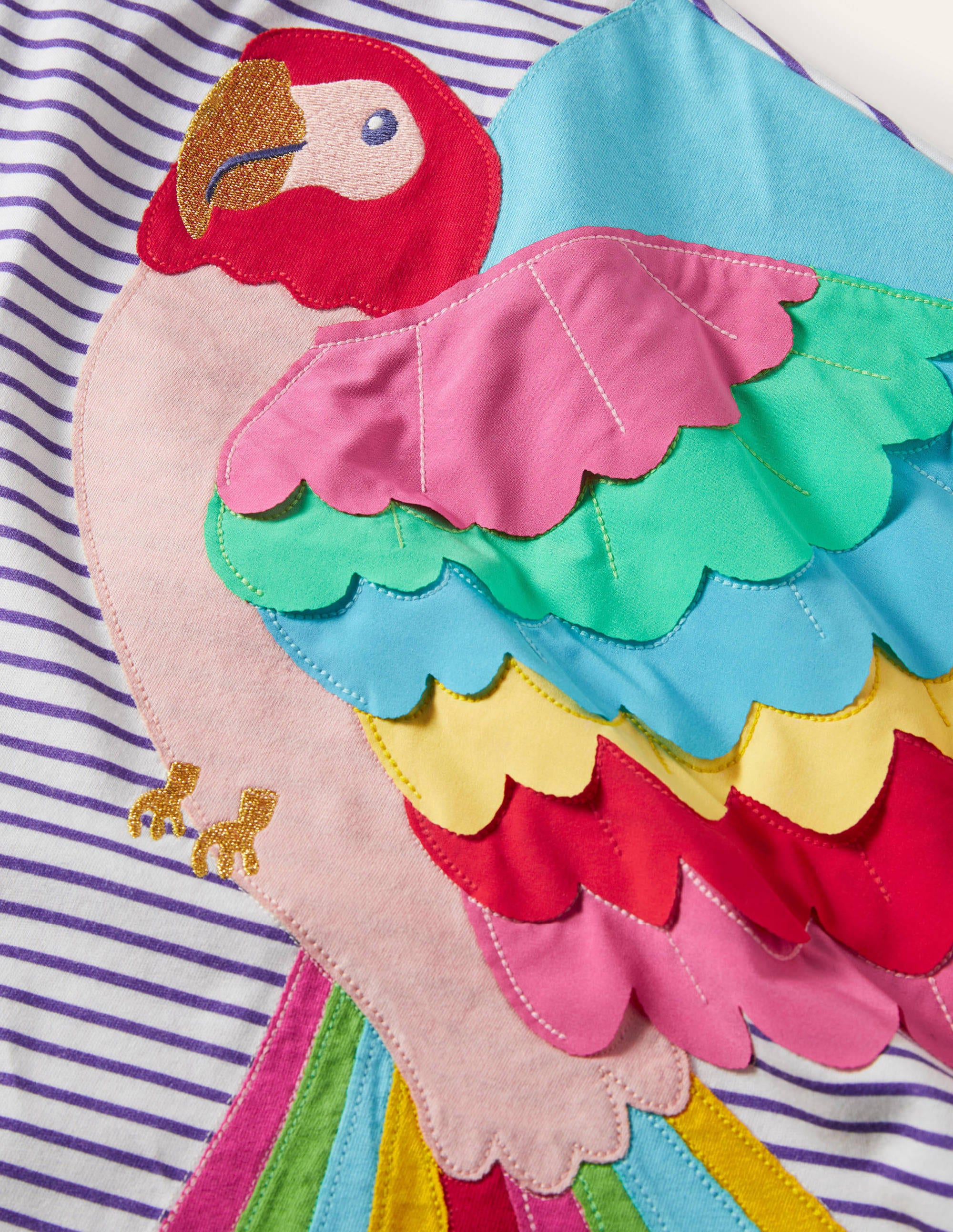 Appliqué Sweatshirt-Ivory / Starboard Parrot - Image 3