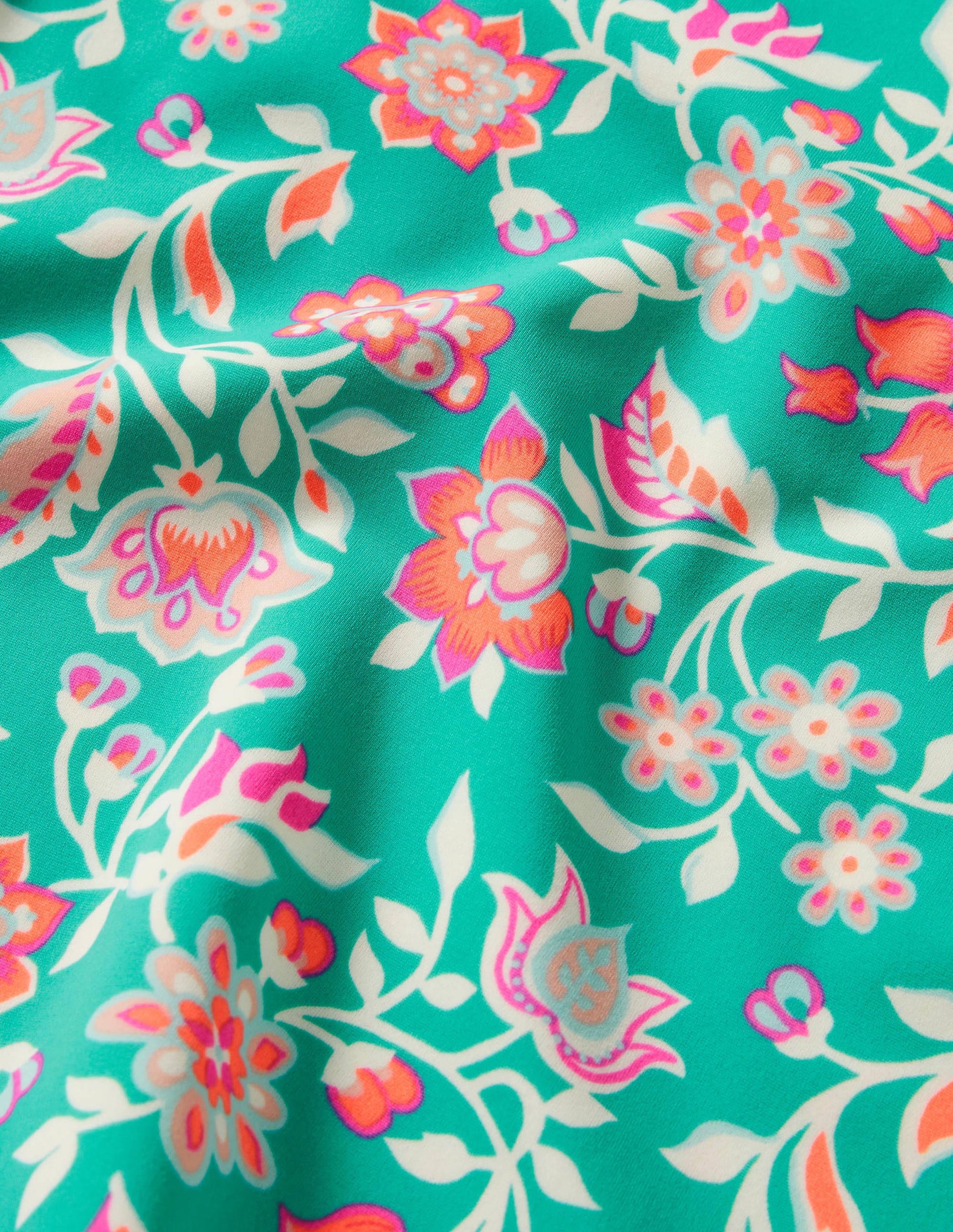 Short Sleeve Rash Vest-Tropical Green Paisley-3