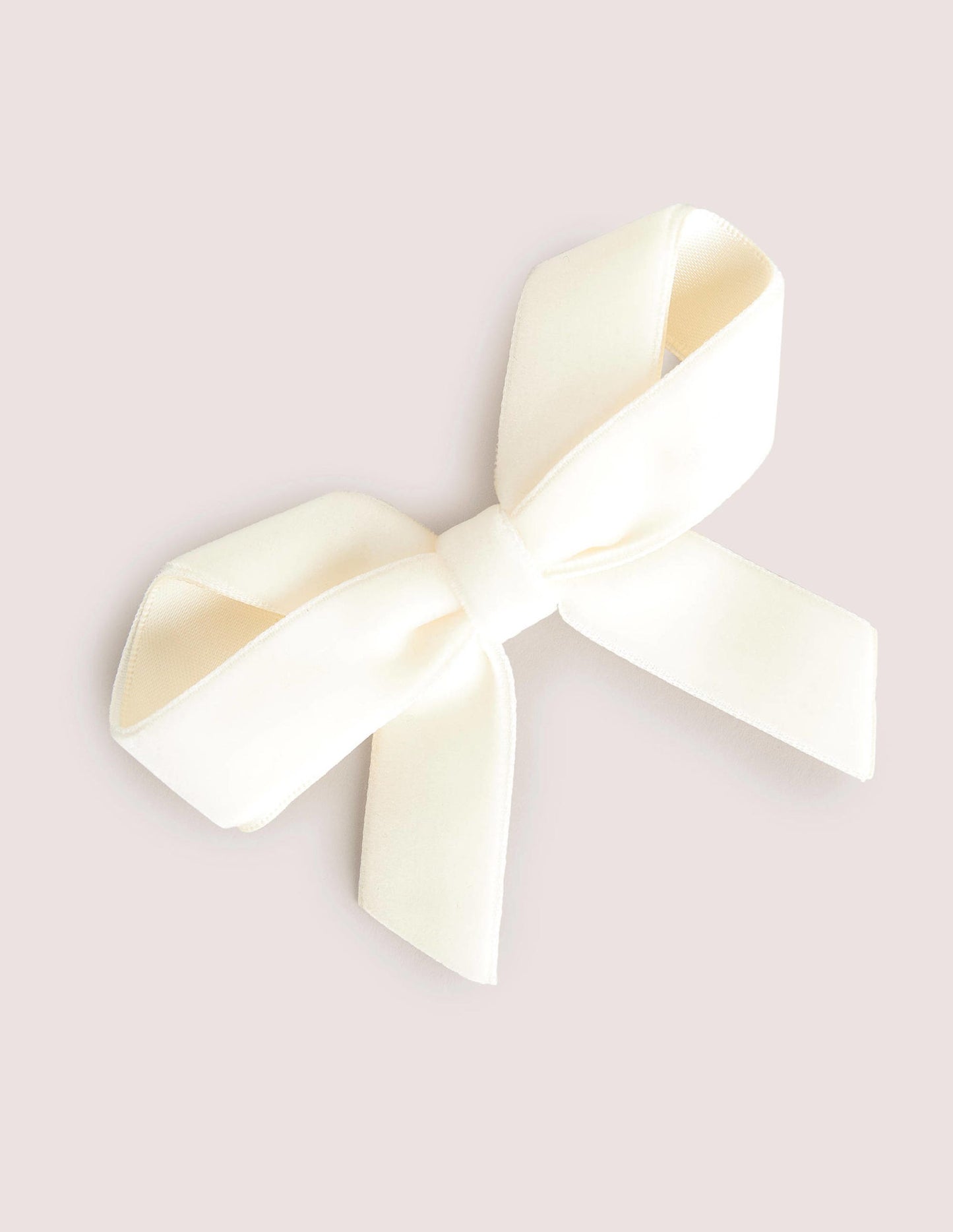 Large Bow Hair Clip-Ivory