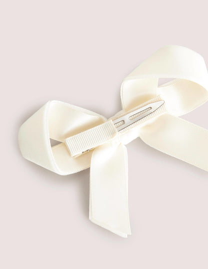 Large Bow Hair Clip-Ivory-2