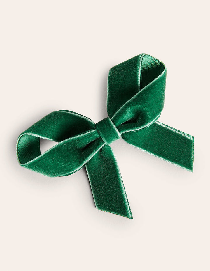 Large Bow Hair Clip-TrekkingGreen