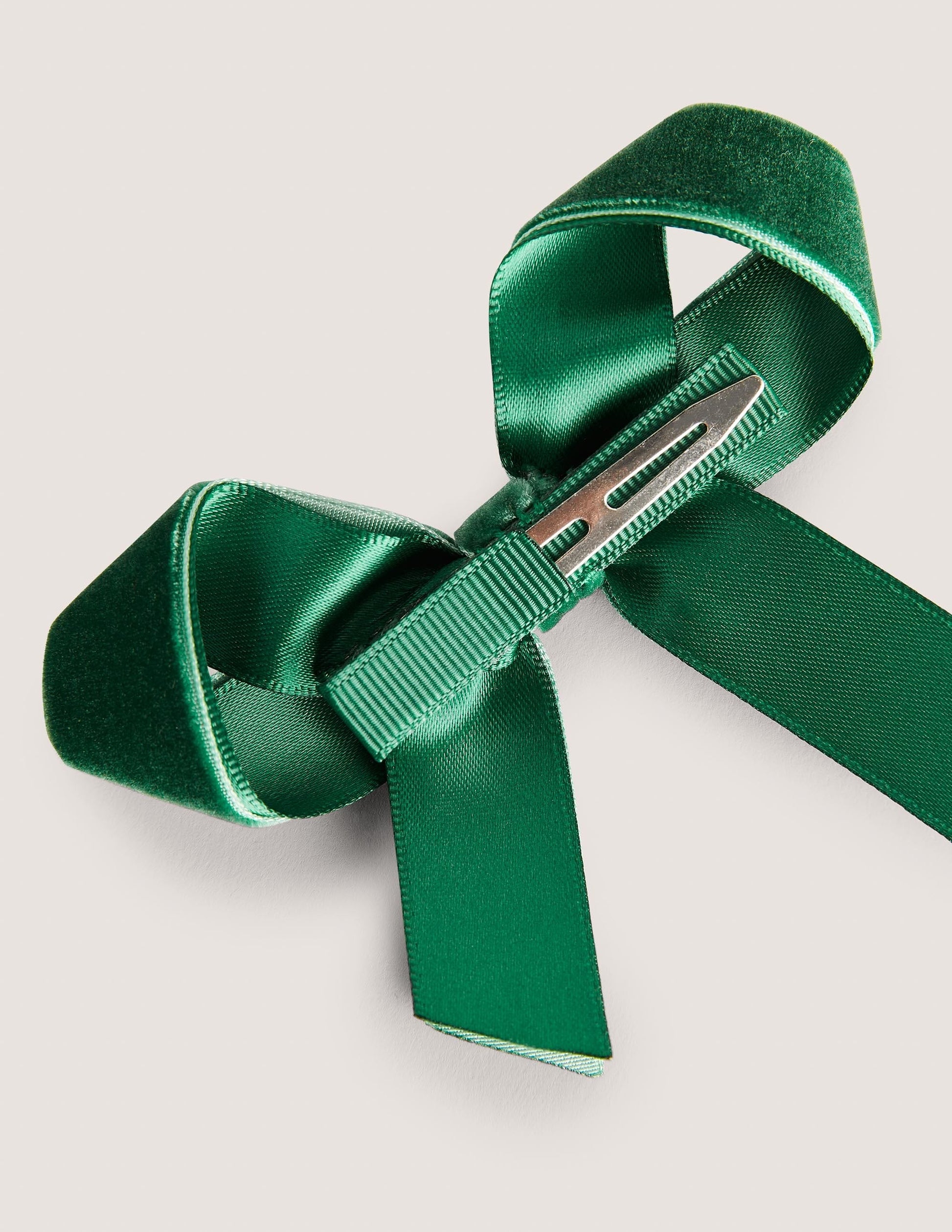Large Bow Hair Clip-TrekkingGreen-2
