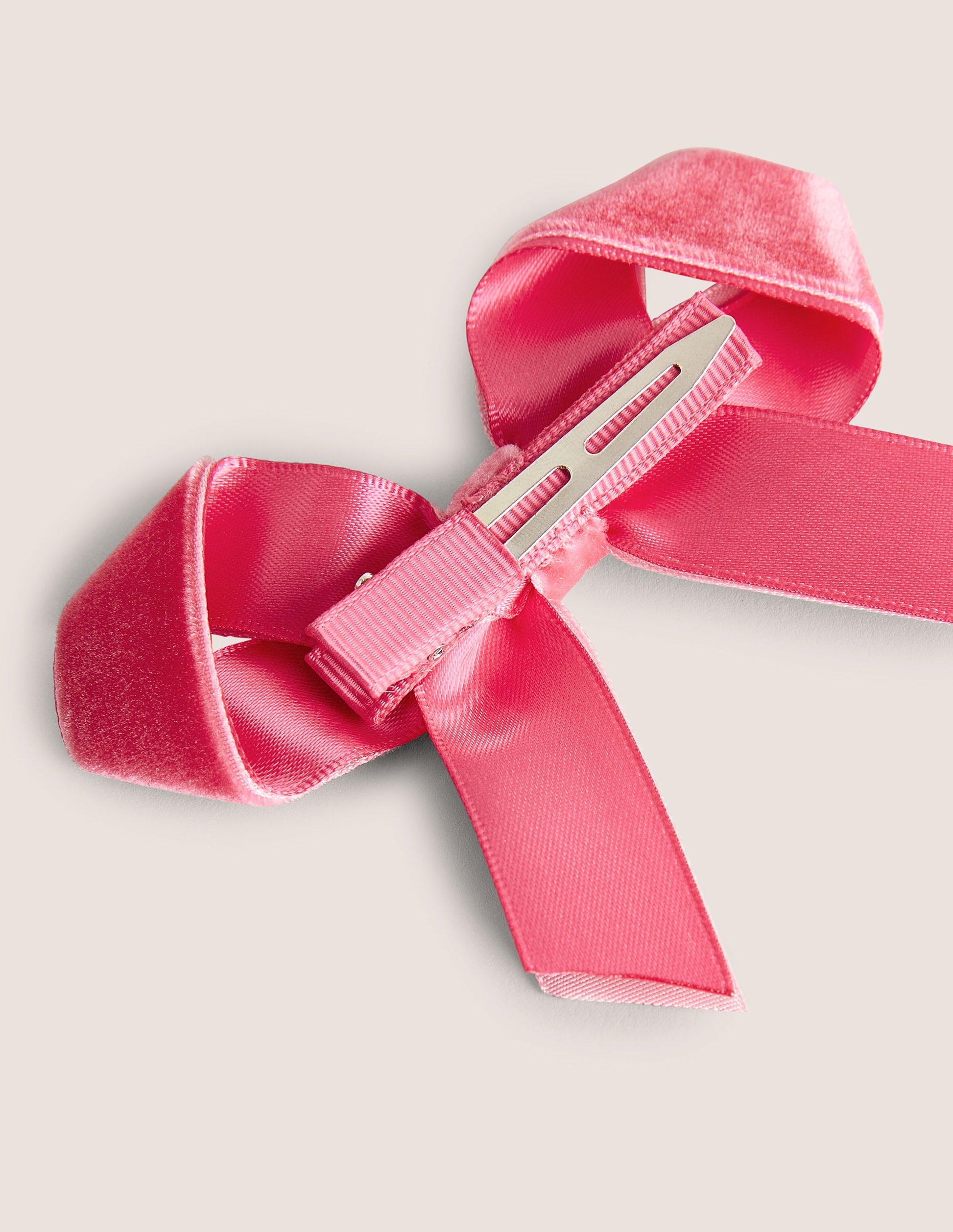 Large Bow Hair Clip-ShockingPink-2