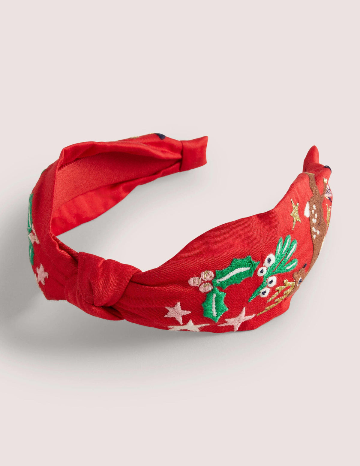 Twisted Knot Headband-Red Christmas - Image 2