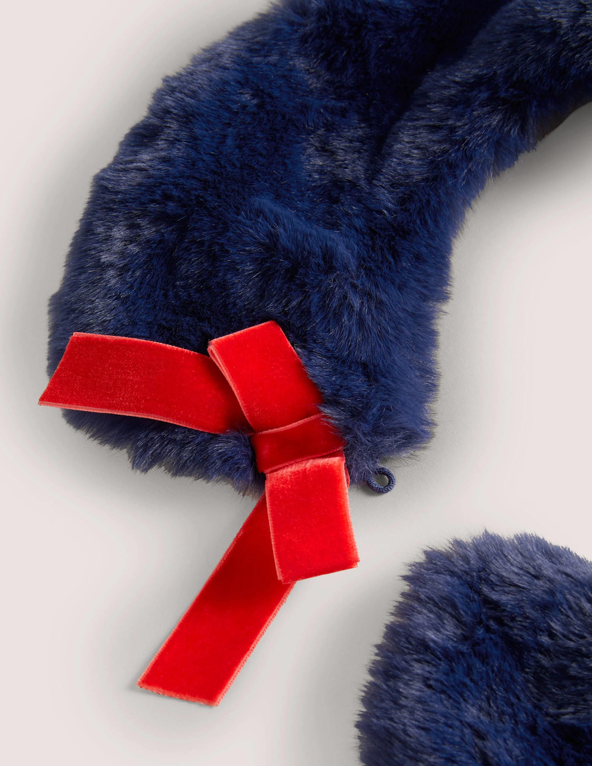 Faux Fur Collar-Navy - Image 3