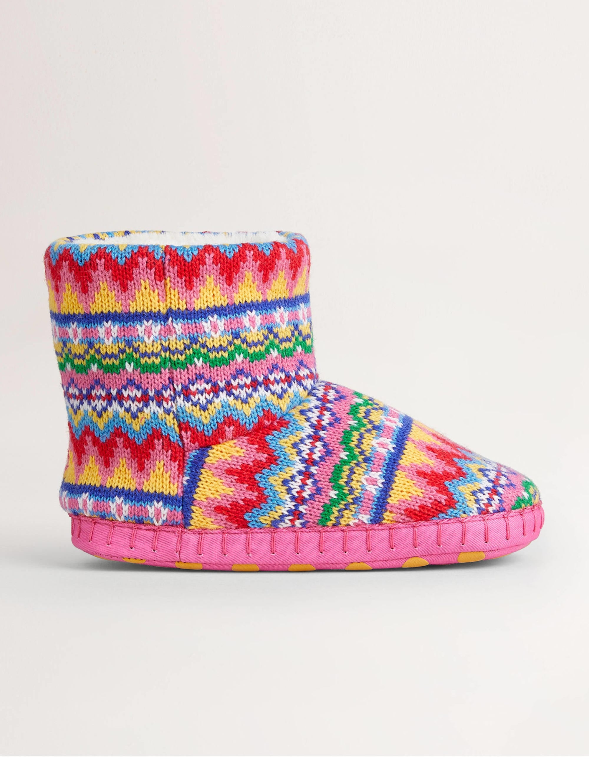 Slipper Boots-Dusty Blue Fair Isle - Image 1