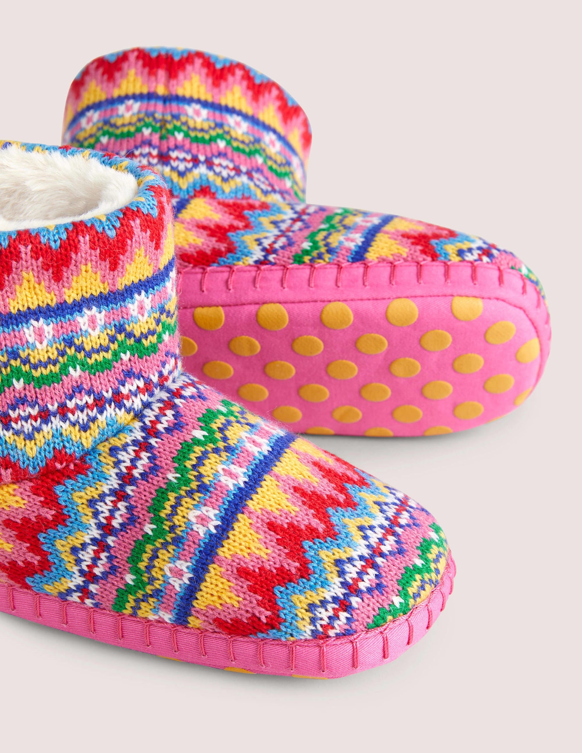 Slipper Boots-Dusty Blue Fair Isle - Image 3
