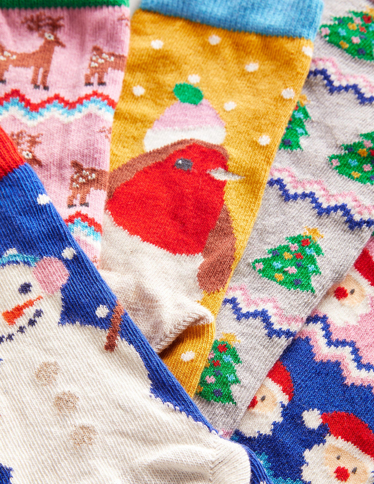 Christmas Socks 5 Pack-Multi Fair Isle - Image 3