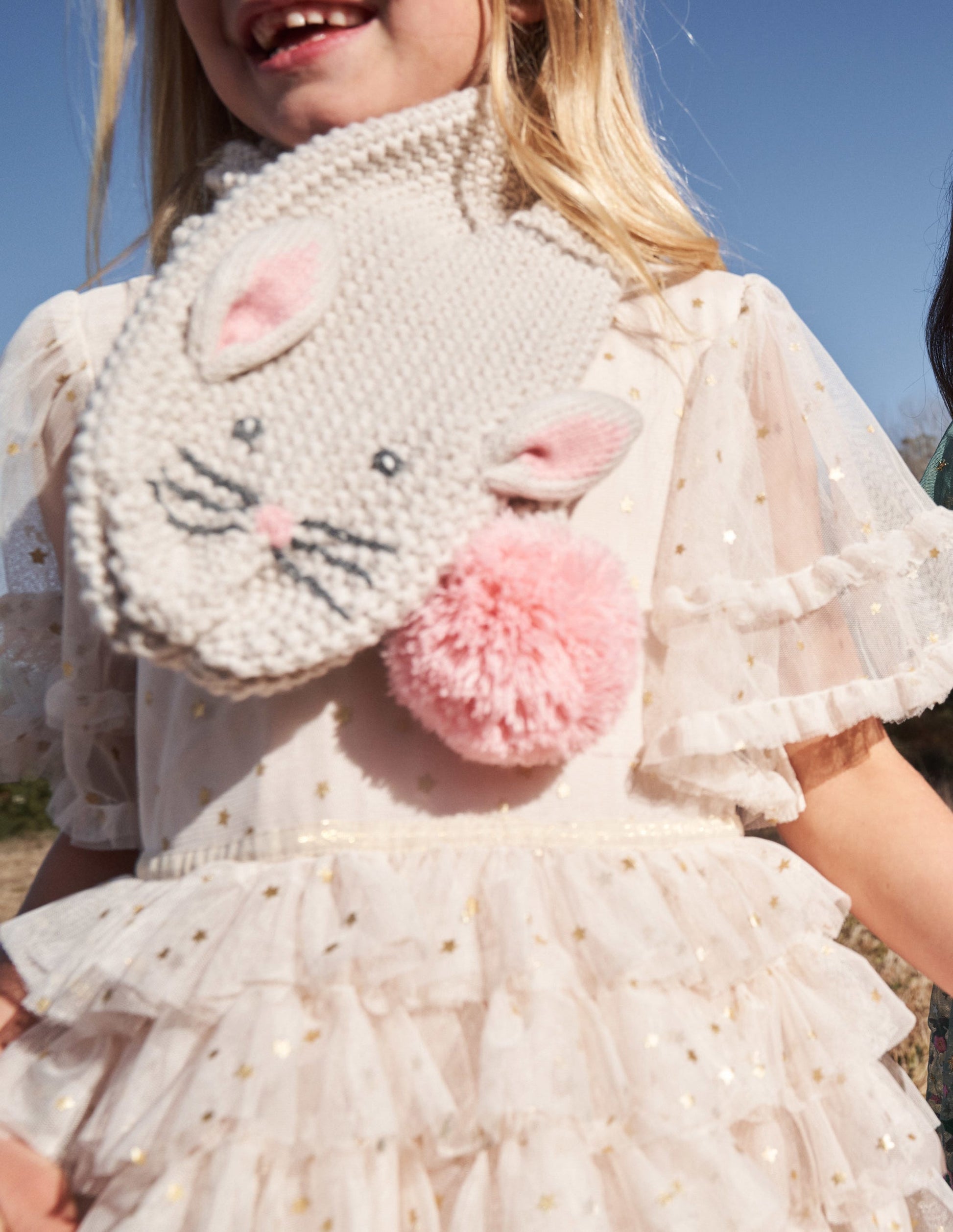 Novelty Scarf-Ivory Bunny-4