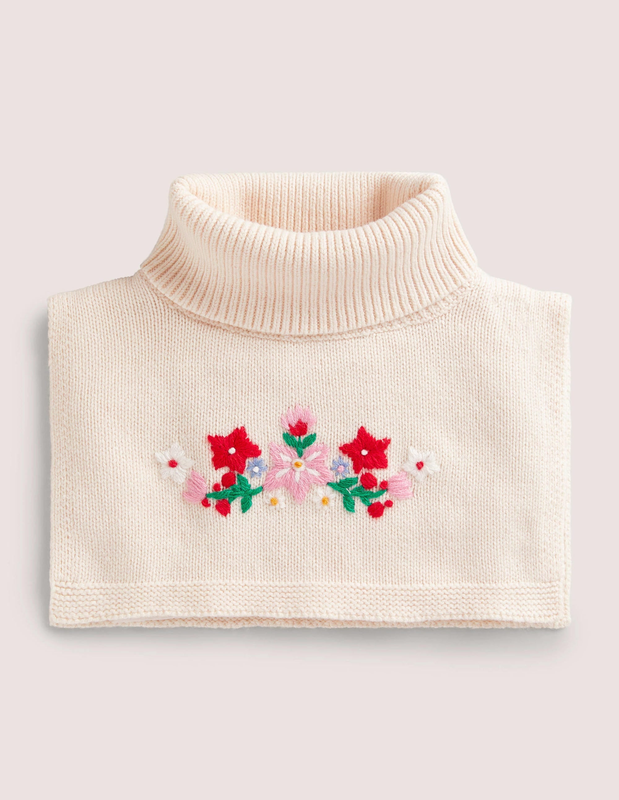 Knitted Neck Warmer-Ecru Marl - Image 1