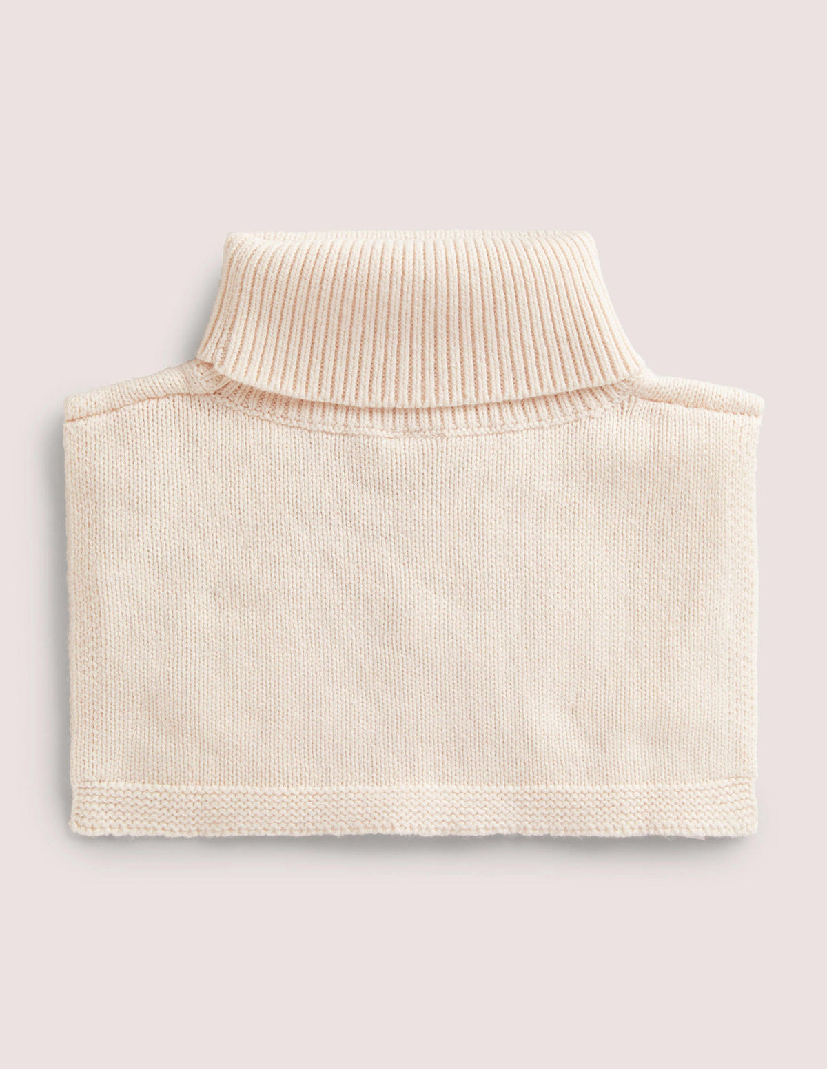 Knitted Neck Warmer-Ecru Marl-2