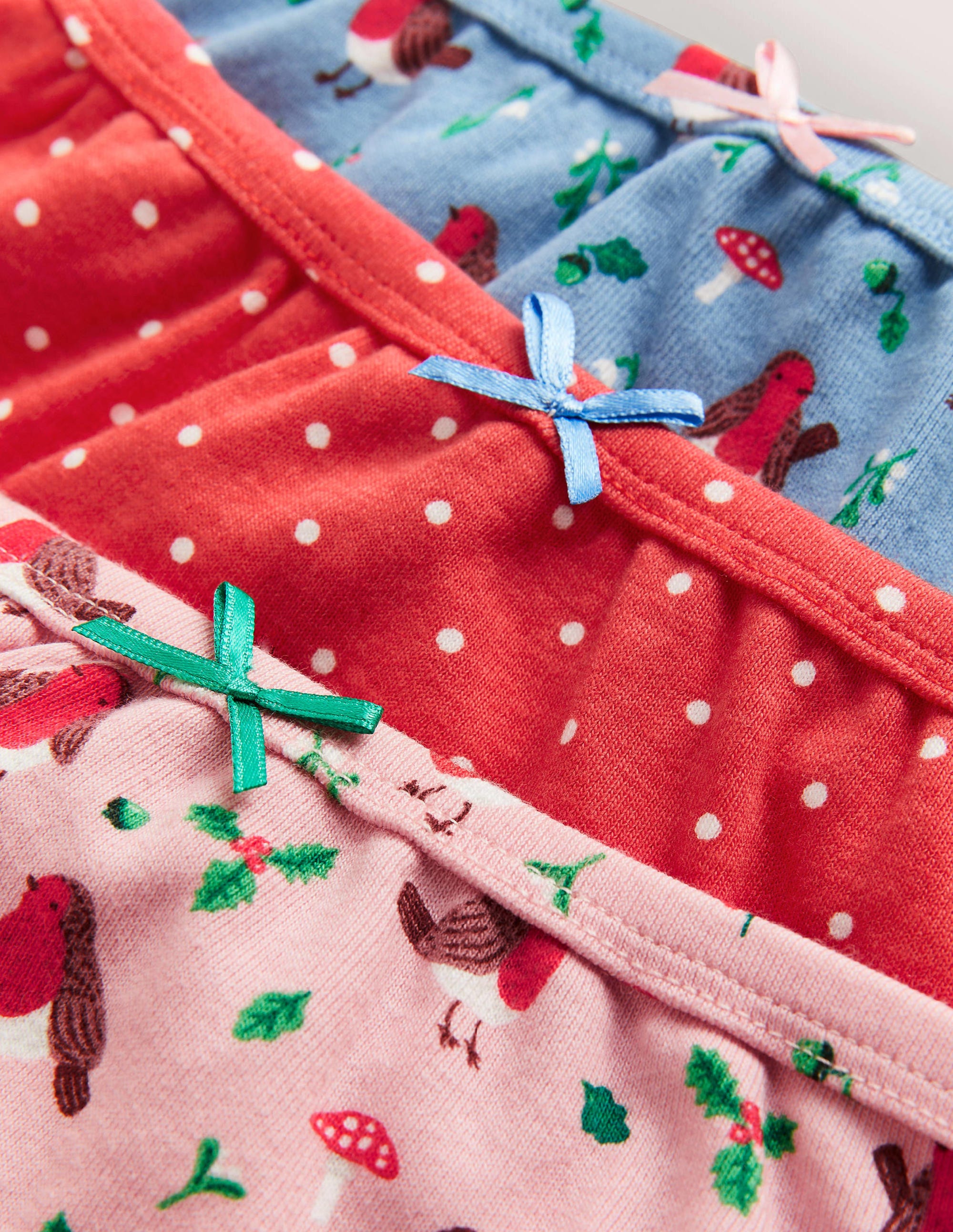 Girls 3 Pack Pants-Boto Pink Robins - Image 3