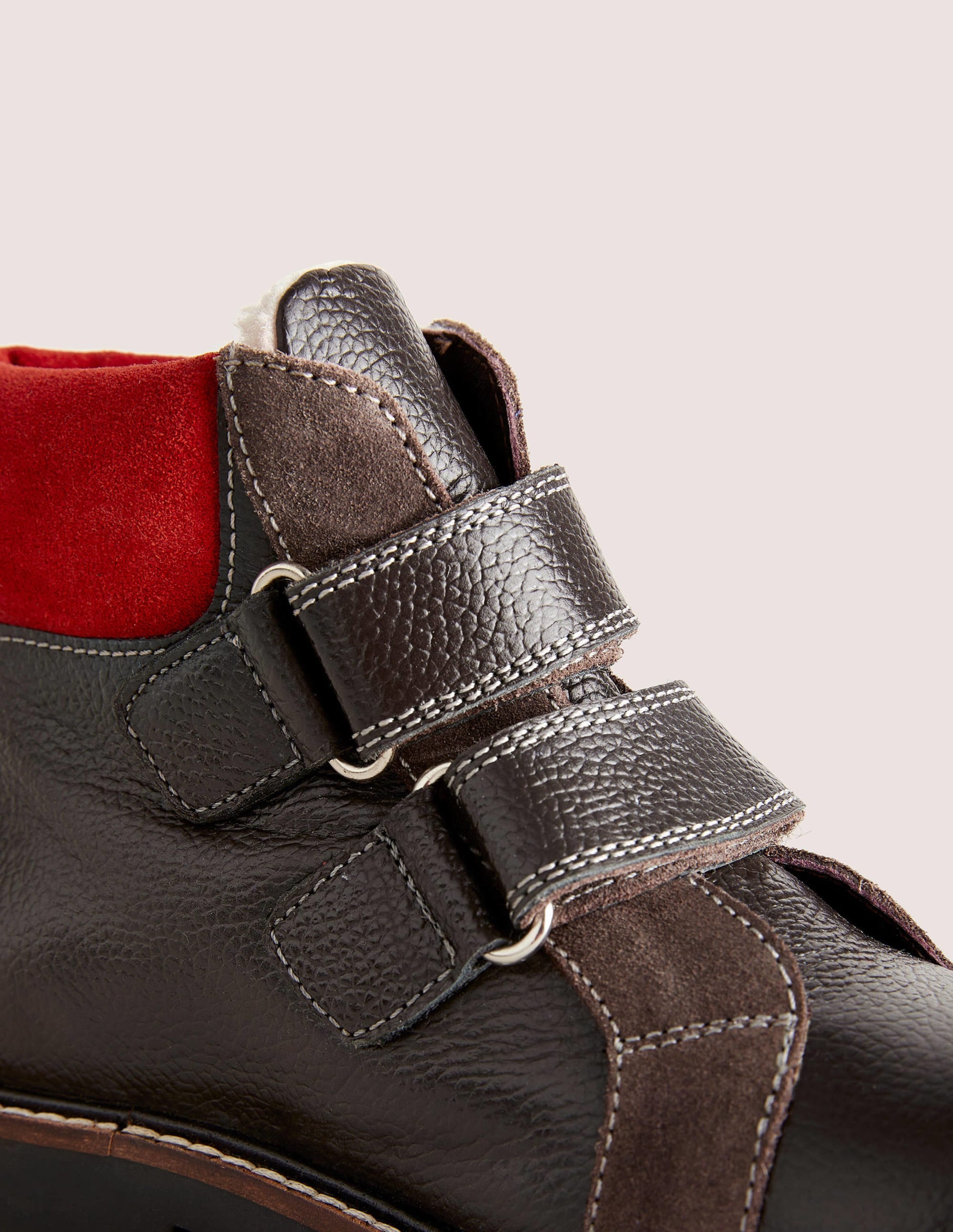 Cosy Leather Boots-Dark Grey - Image 3