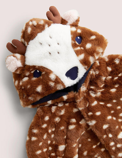 Fancy Dress Faux Fur Cape-Brown Deer-3