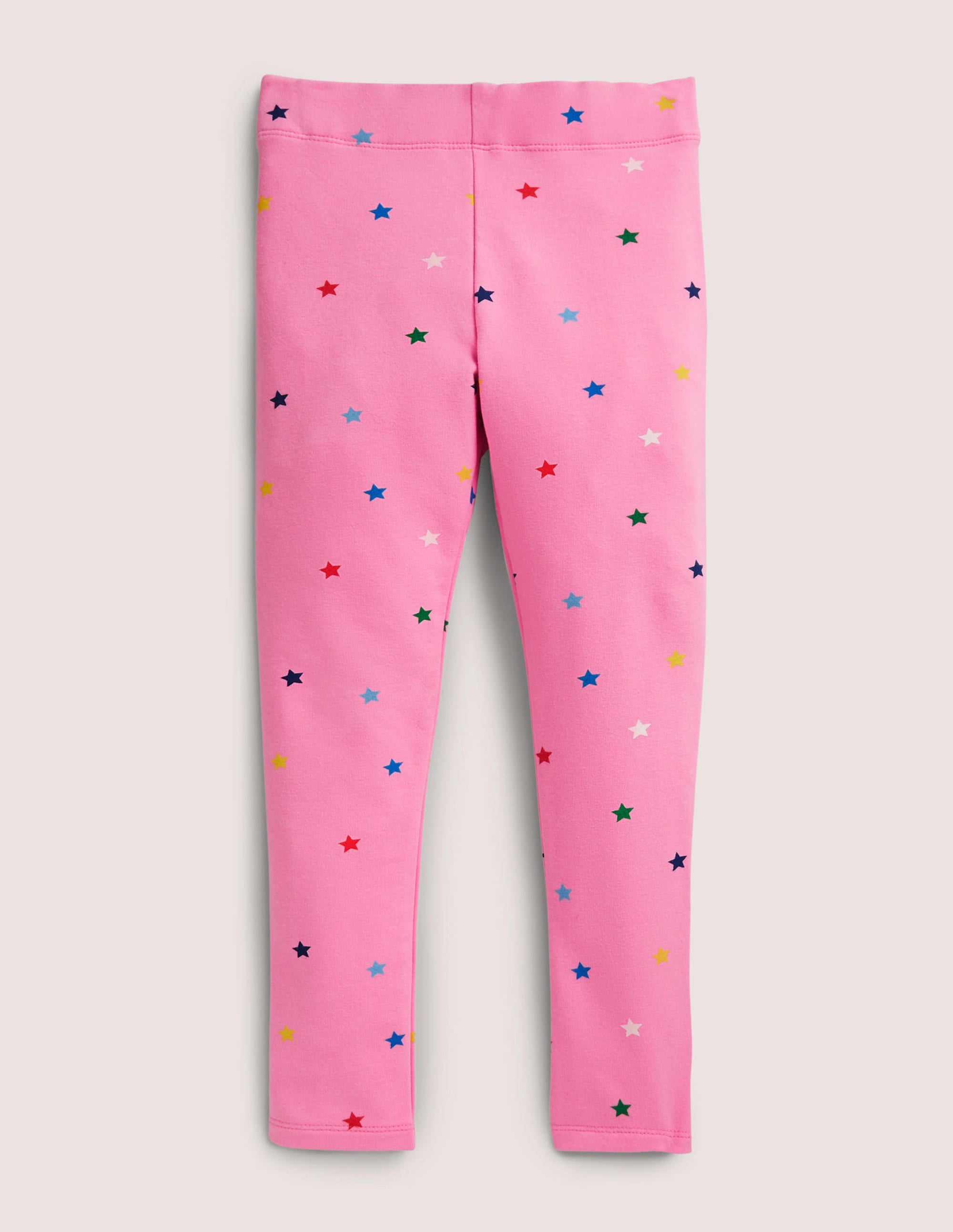 Fun Cosy Leggings-Bright Petal Pink Stars - Image 1
