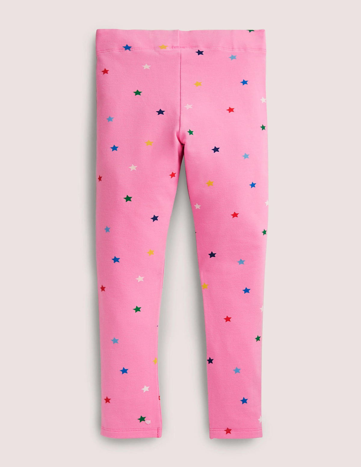 Fun Cosy Leggings-Bright Petal Pink Stars-2