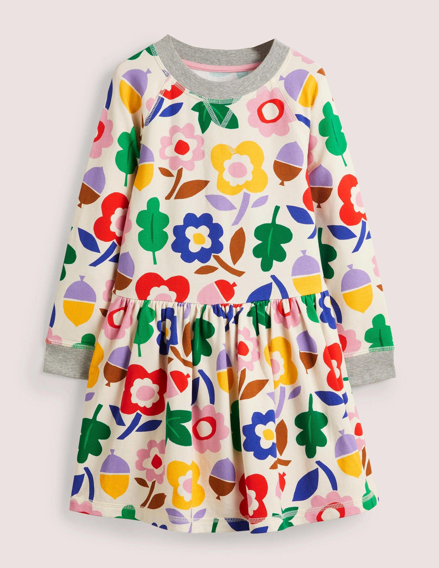 Jersey Sweatshirt Dress-Vanilla Pod Autumn Days