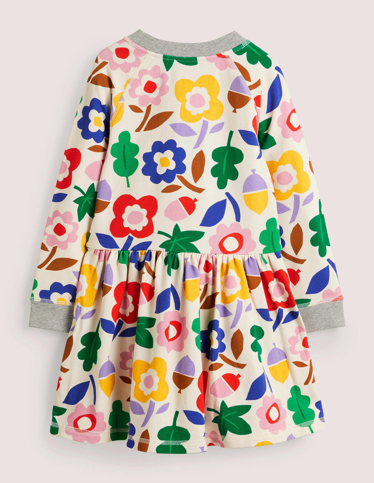 Jersey Sweatshirt Dress-Vanilla Pod Autumn Days - Image 2