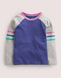 Slub Raglan T-shirt-Starboard Blue Metallic