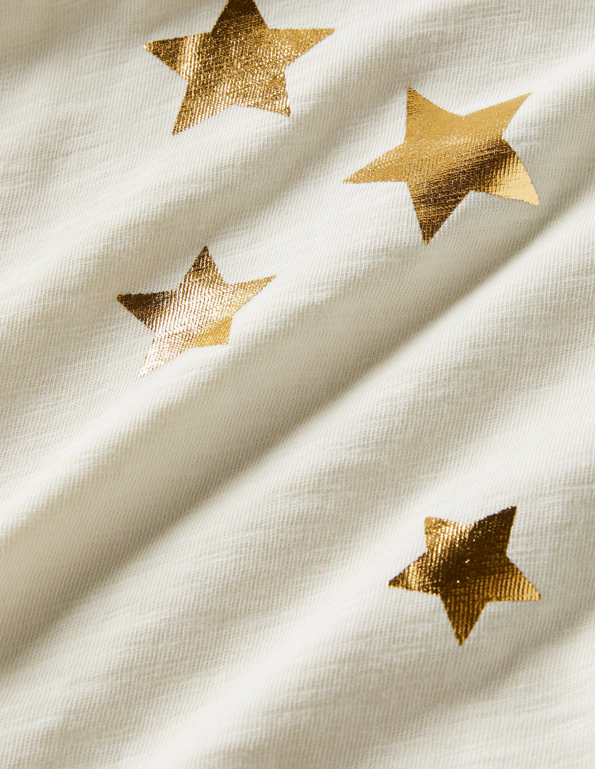 Slub Raglan T-shirt-Ivory/Gold Confetti Star - Image 3