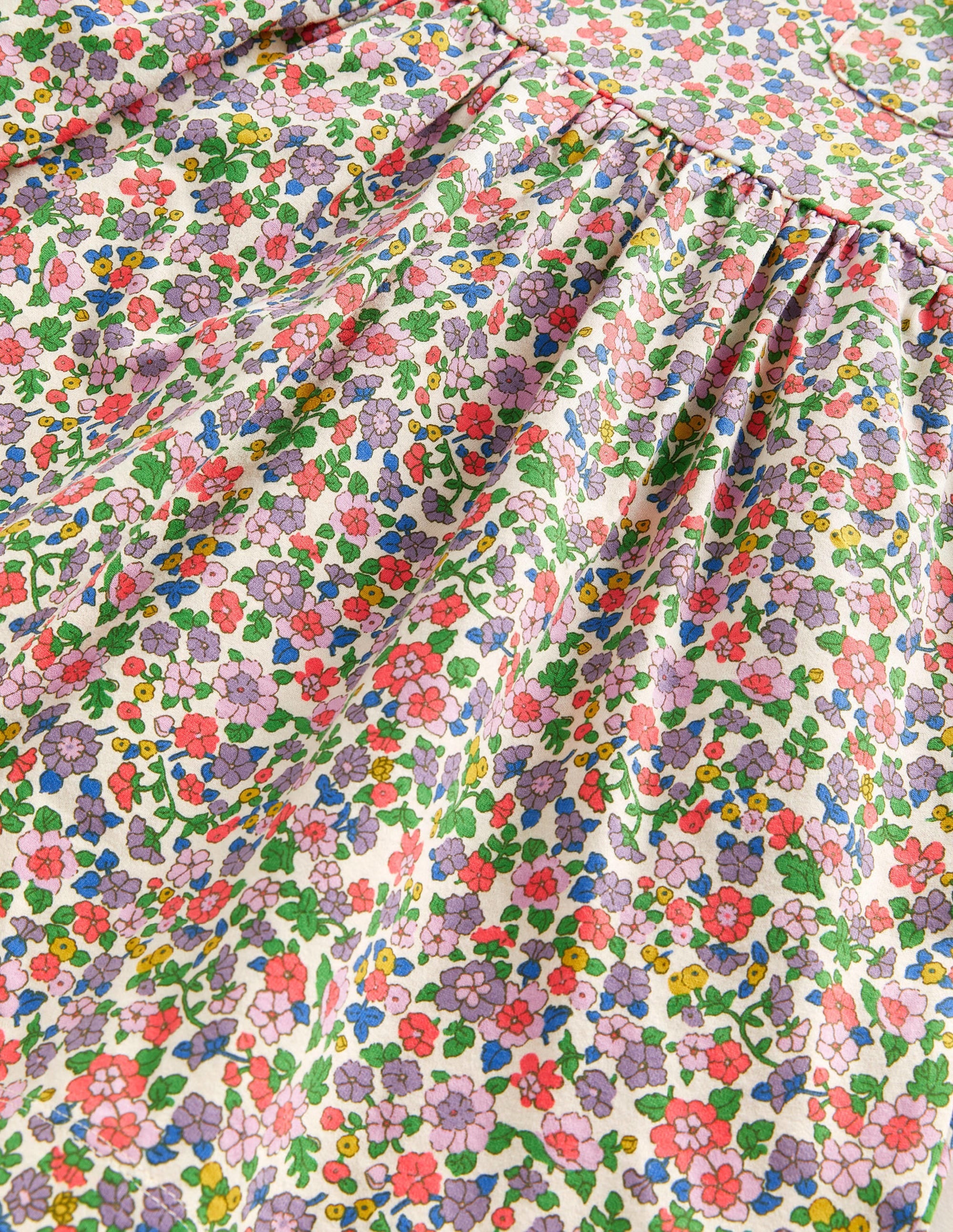 Long Sleeve Fun Jersey Dress-Ivory/Aster Purple Floral - Image 3