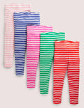 5-Pack Multi-Coloured Stripe Leggings-Multi Stripe